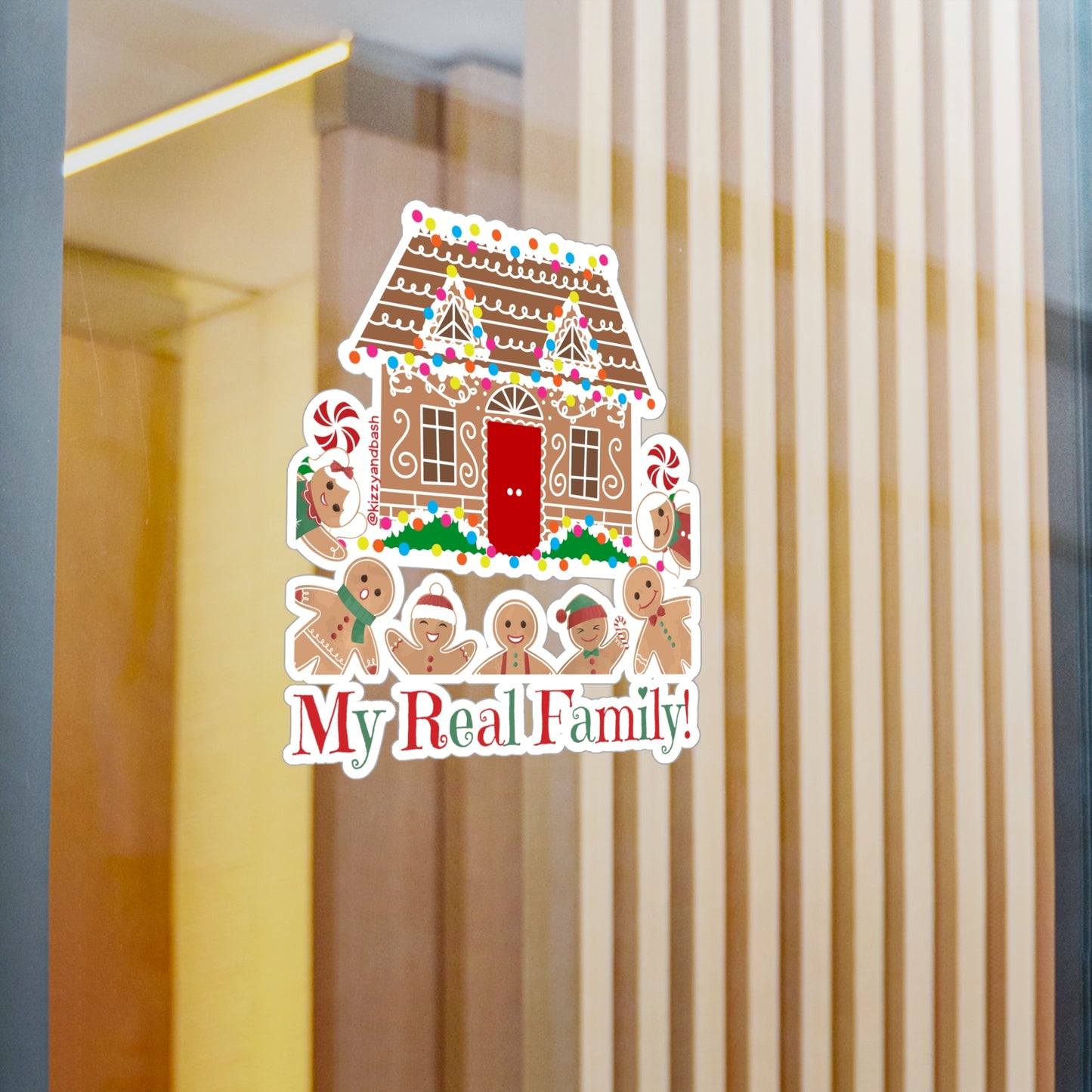 Waterproof Gingerbread Decal Sticker Gingerbread Family Decal Perfect Gift for Christmas Lovers Gingerbread Lovers Gift Idea Waterproof Gingerbread Sticker My Real Family Kiss-Cut Vinyl Decals