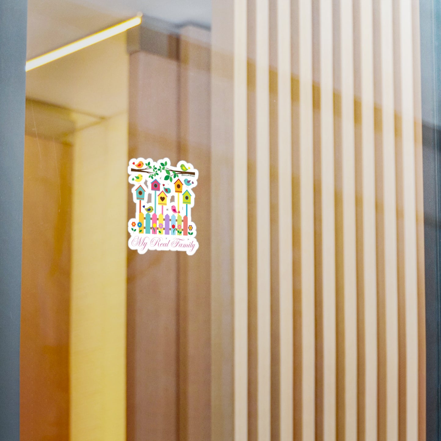 Waterproof Bird Decal Unique Gift for Bird Lovers Fun Decals for Nature Lovers Colorful Spring Decal My Tribe Gift Idea My Real Family Kiss-Cut Vinyl Decals