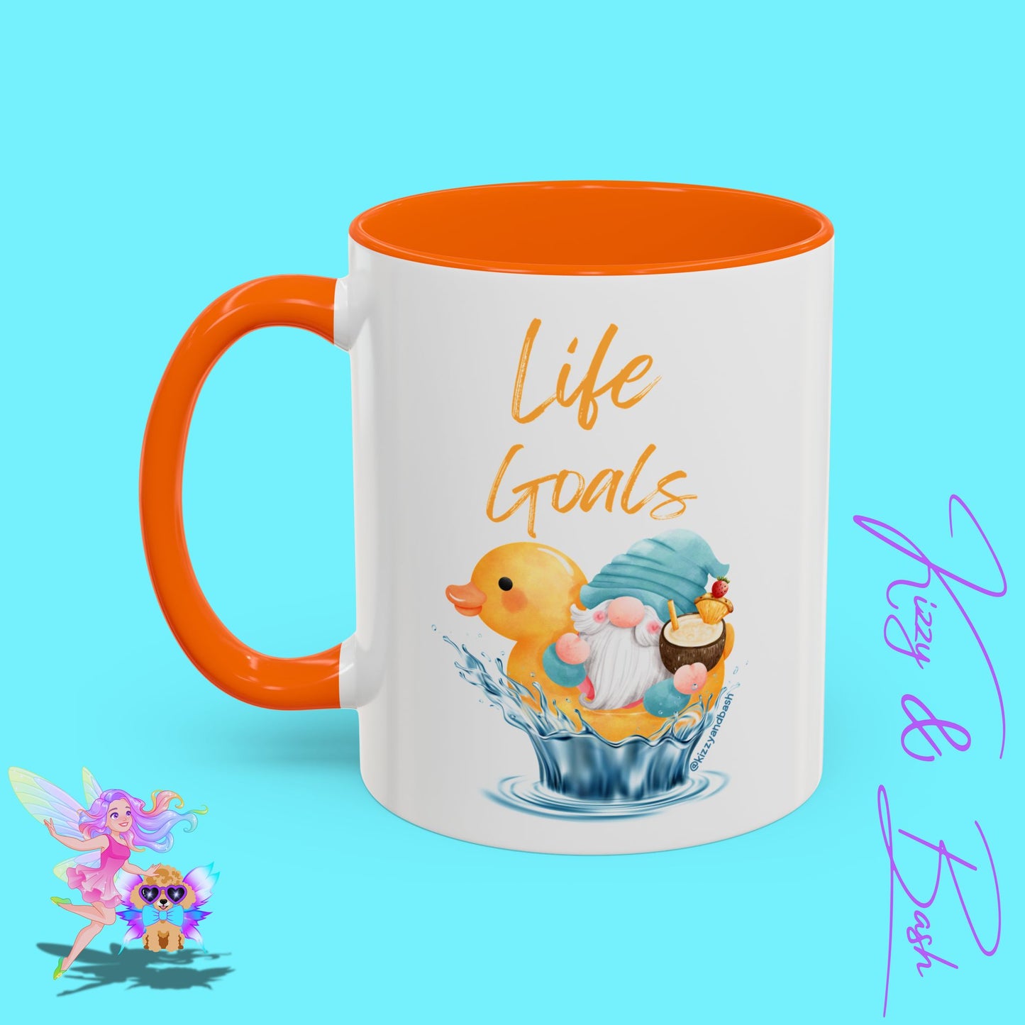 Funny Gnome Mug Funny Rubber Ducky Mug Water Life Mug for Him or Her Unique Gift for Gnome Lovers Funny Gift for Duck Lovers Rubber Ducky Gift Idea Life Goals Accent Coffee Mug - 11, 15oz