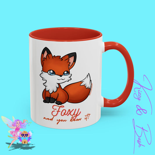 Red Fox Mug for Her Funny Woodland Animal Gift Idea Cute Fox Coffee Mug Perfect Gift for Fox Lovers Foxy and You Know It Accent Coffee Mug - 11, 15oz