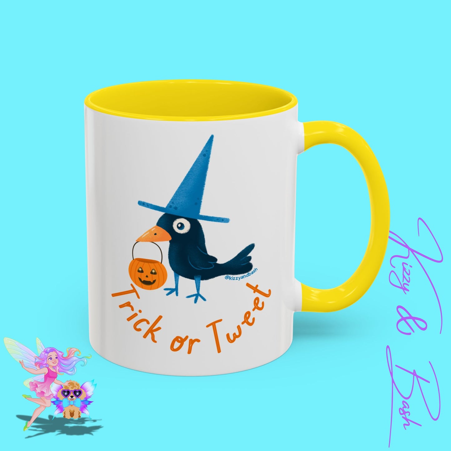 Funny Halloween Mug Punny Halloween Coffee Mug Black Bird Trick-or-Tweet Pun Perfect Gift for Bird Lovers Cute Halloween Gift for Teachers Ultimate Raven Lovers Mug Trick-or-Treat Accent Coffee Mug - 11, 15oz