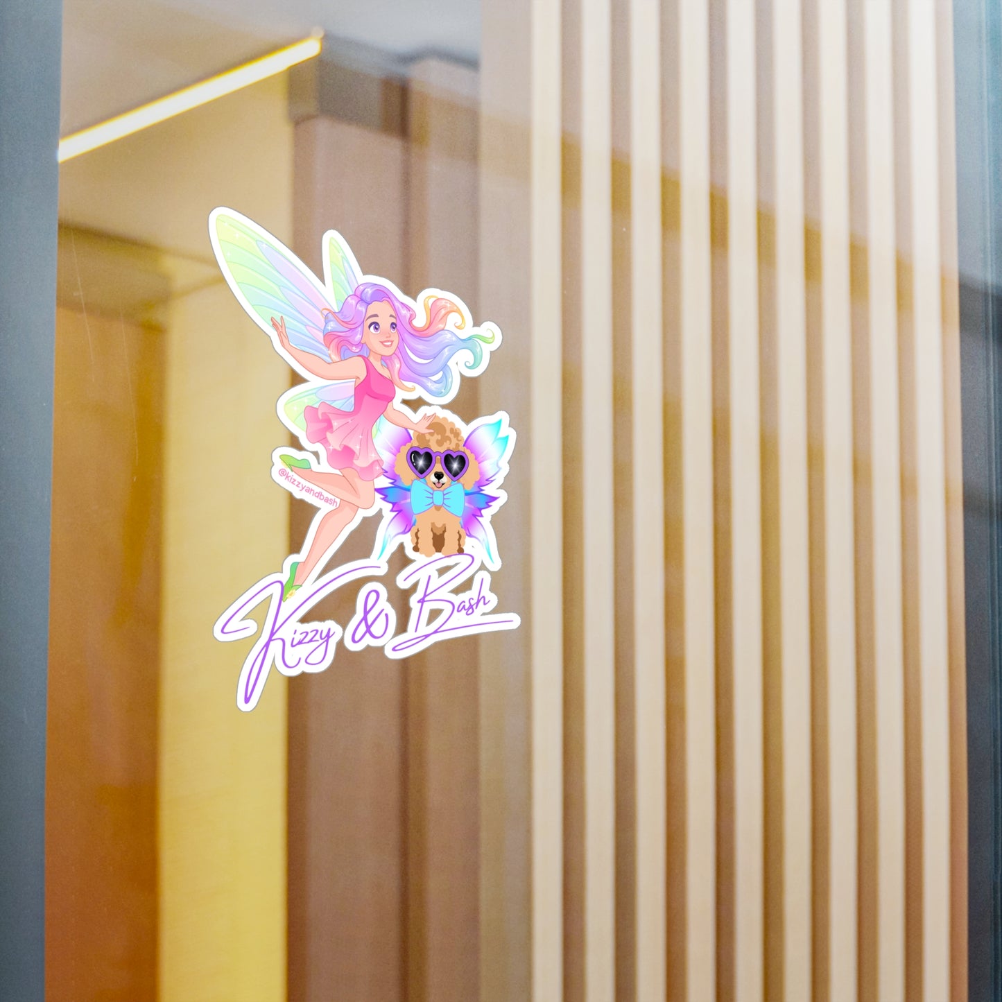 Waterproof Fairy Decal Waterproof Dog Decal Perfect Gift for Poodle Lovers Funny Gift for Dog Mom or Dog Dad Fairy Girl and Red Toy Poodle Fairy Decal Sticker Kizzy and Bash Kiss-Cut Vinyl Decals