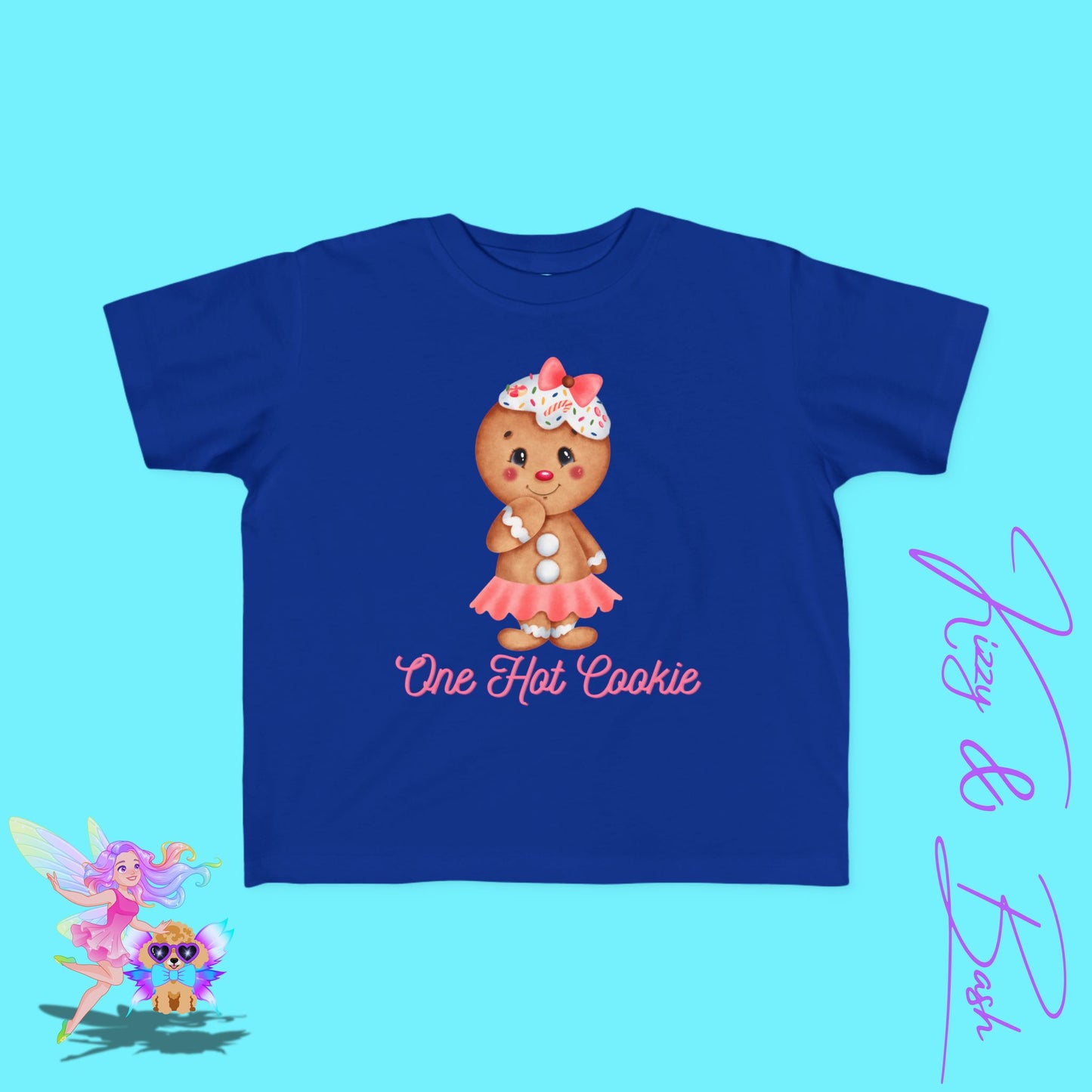 Gingerbread Girl Cookie T-Shirt for Toddlers One Hot Cookie Pun Shirt Cute Holiday Shirt for Her Perfect Gift for Gingerbread Lovers Funny Christmas Cookie Shirt for Toddler's Fine Jersey Tee