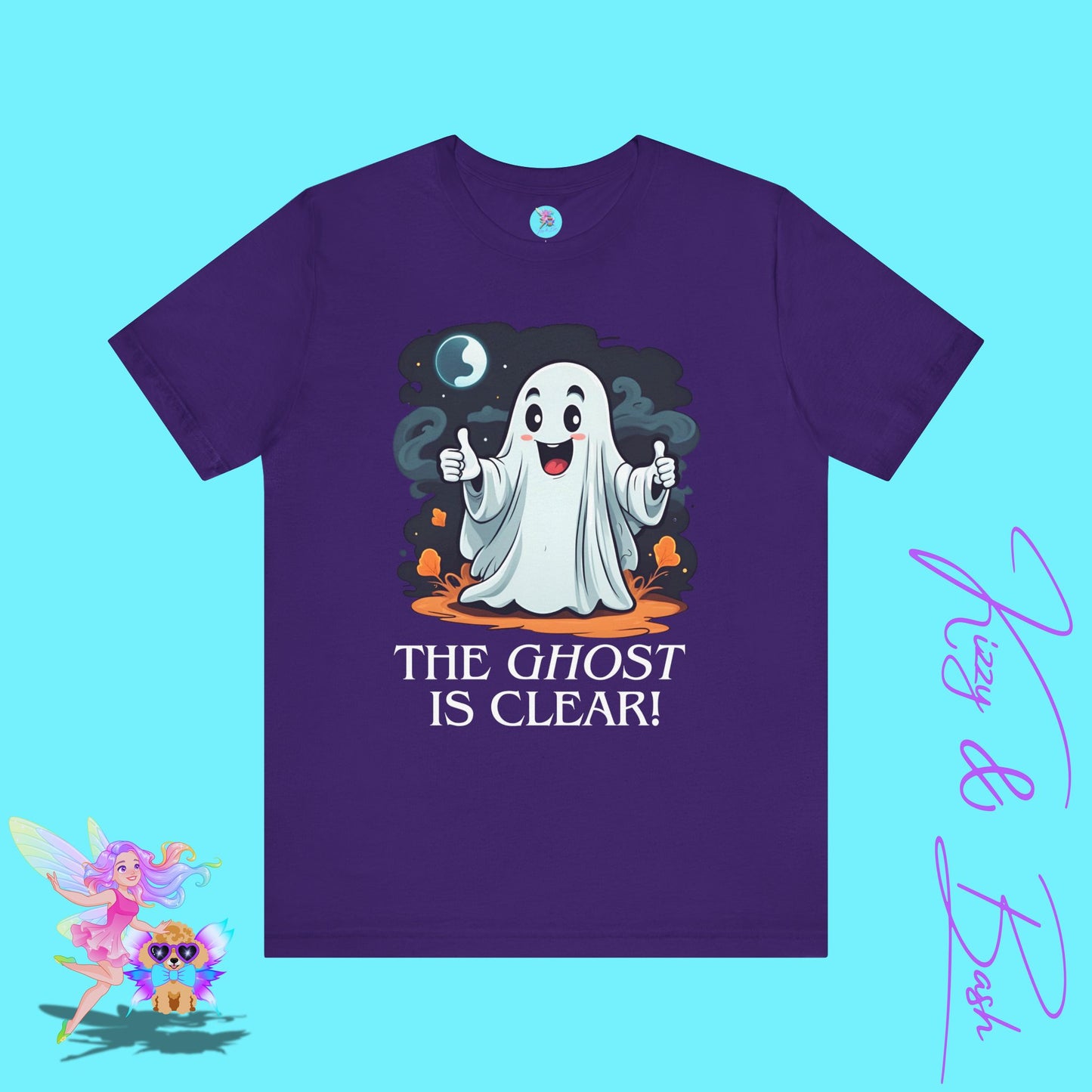 The Ghost is Clear T-Shirt Funny Halloween Ghost Tee Halloween Pun Shirt Unique Halloween Gift Silly Halloween Shirt for Friends & Family Paranormal Ghost Hunter Shirt Adult Unisex Jersey Short Sleeve Tee