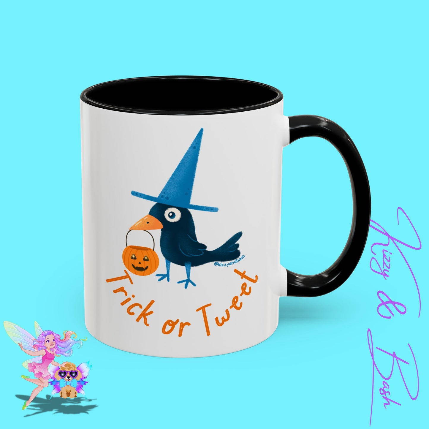Funny Halloween Mug Punny Halloween Coffee Mug Black Bird Trick-or-Tweet Pun Perfect Gift for Bird Lovers Cute Halloween Gift for Teachers Ultimate Raven Lovers Mug Trick-or-Treat Accent Coffee Mug - 11, 15oz