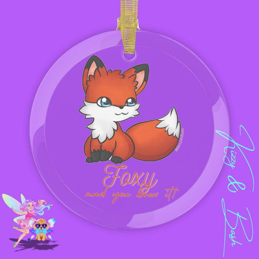 Cute Red Fox Ornament Foxy and You Know It Glass Ornament Unique Gift for Fox Lovers Woodland Animals Holiday Decor Unique Gift for Her Forest Animal Gift Idea