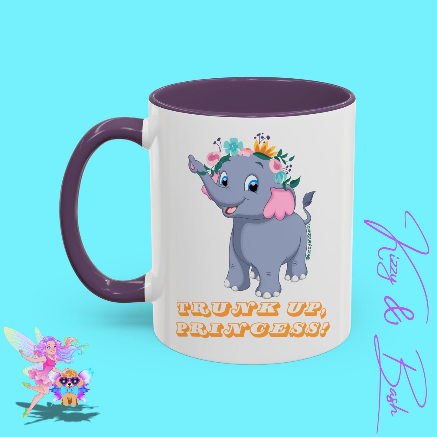 Unique Elephant Mug Pretty Elephant Coffee Mug for Princess Lovers Perfect Gift for Elephant Lovers Self-Affirming Gift Idea Girl Power Mug Royal Elephant Accent Coffee Mug - 11, 15oz