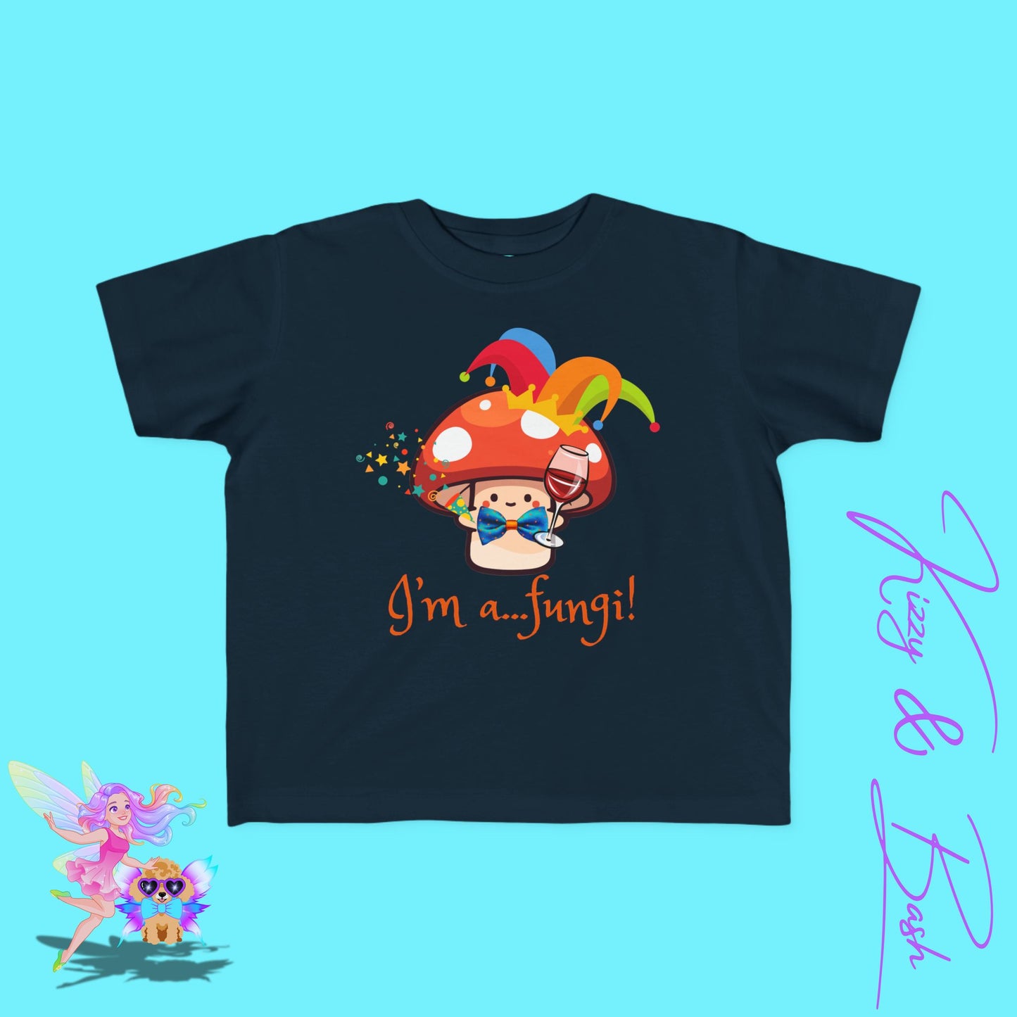 Funny Mushroom Shirt for Toddlers I'm a Fungi Pun T-Shirt Cute Cottagecore Party Tee Perfect Gift for Nature Lovers Shirt Punny Gift Idea for Toddler's Fine Jersey Tee