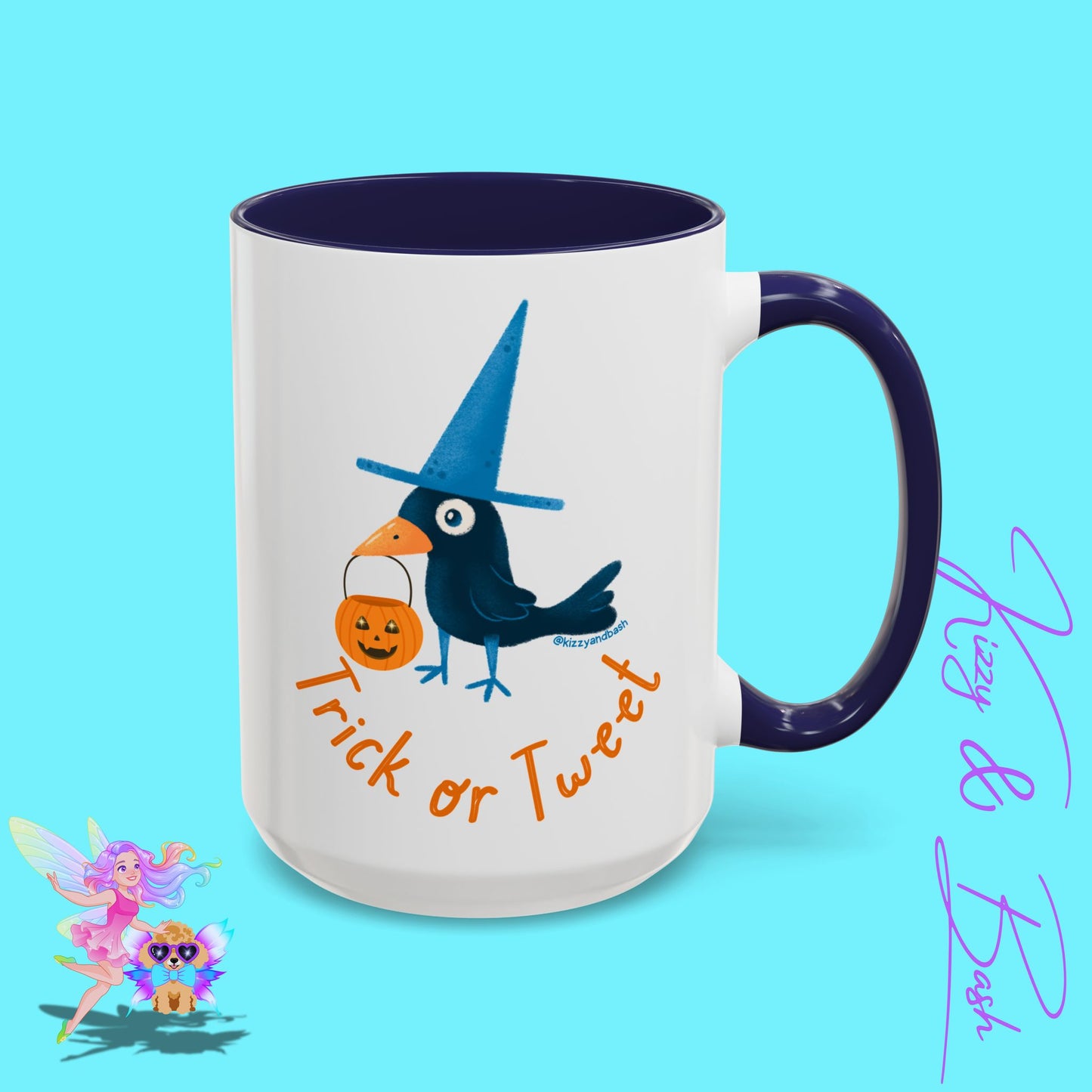 Funny Halloween Mug Punny Halloween Coffee Mug Black Bird Trick-or-Tweet Pun Perfect Gift for Bird Lovers Cute Halloween Gift for Teachers Ultimate Raven Lovers Mug Trick-or-Treat Accent Coffee Mug - 11, 15oz