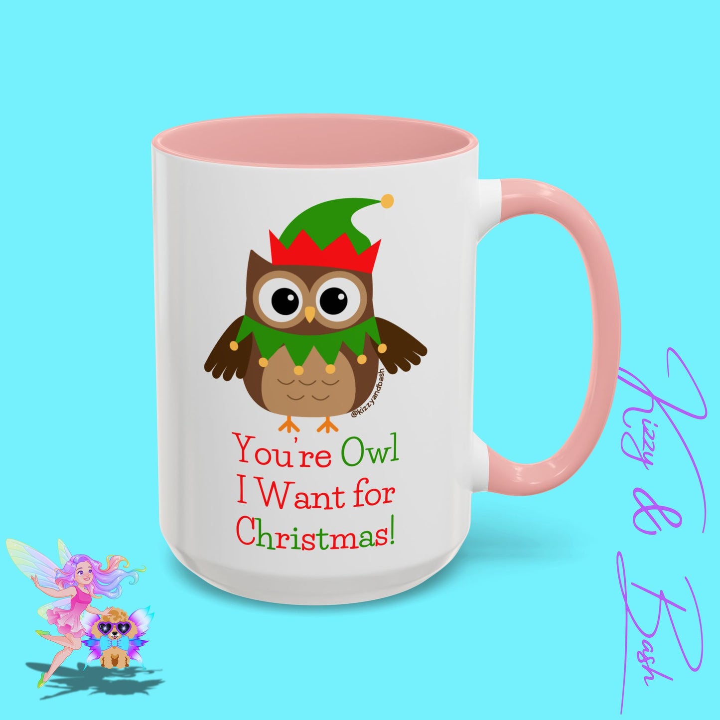 Perfect Christmas Mug for Owl Lovers Coffee Mug Unique Gift for Owl Fans Fun Christmas Mug Cute Christmas Mug for Bird Lovers You're Owl I Want for Christmas You're All I Want for Christmas Accent Coffee Mug - 11, 15oz