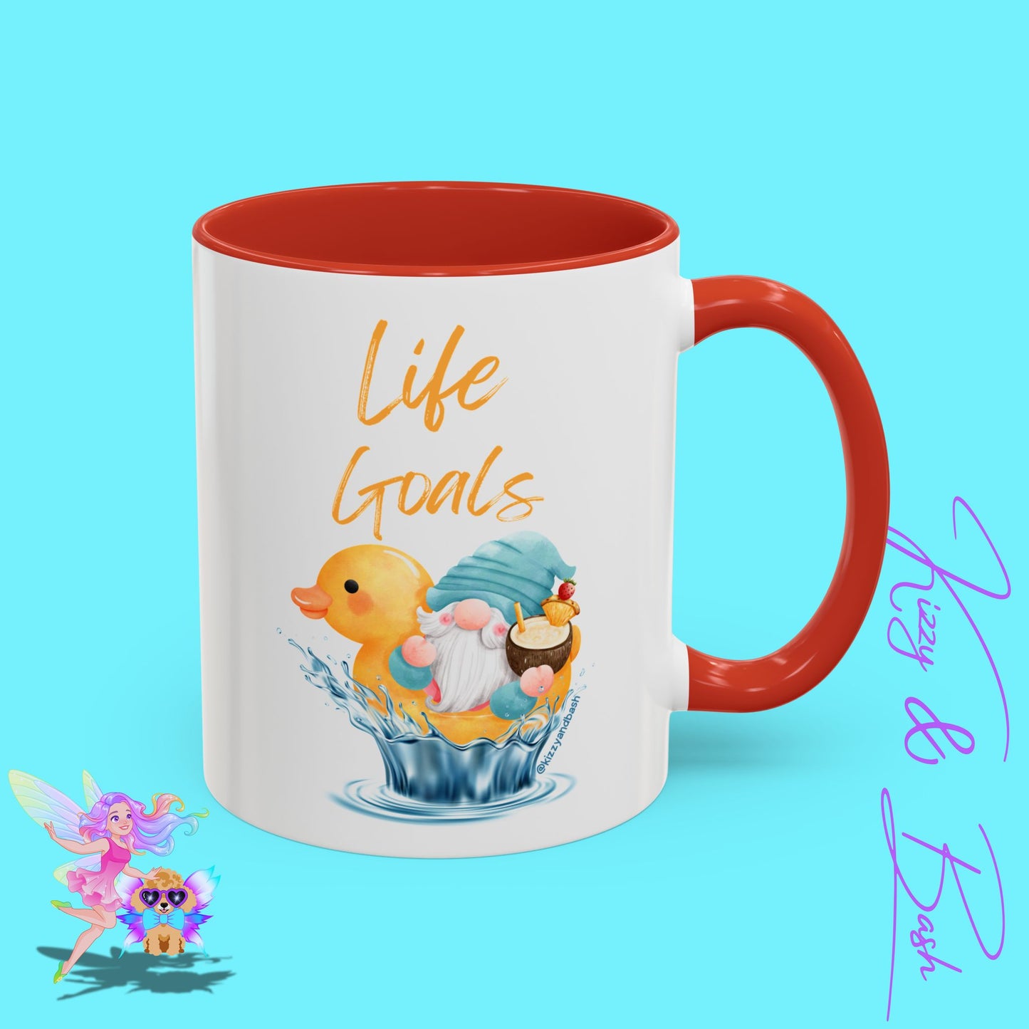 Funny Gnome Mug Funny Rubber Ducky Mug Water Life Mug for Him or Her Unique Gift for Gnome Lovers Funny Gift for Duck Lovers Rubber Ducky Gift Idea Life Goals Accent Coffee Mug - 11, 15oz