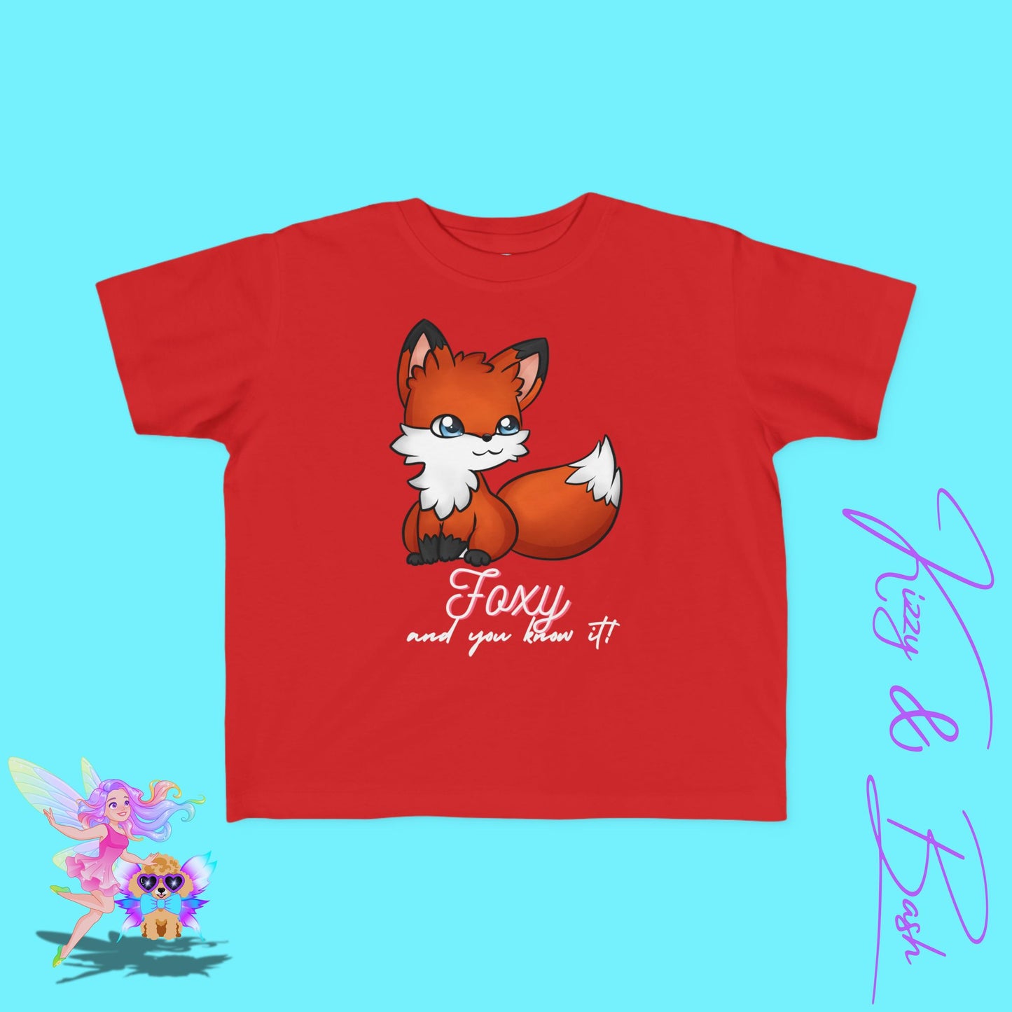 Foxy and You Know It T-Shirt for Toddlers Funny Animal Pun T-Shirt Cute and Confident Animal Shirt Empowering Forestcore Gift Idea Red Fox Woodland Shirt for Toddler's Fine Jersey Tee