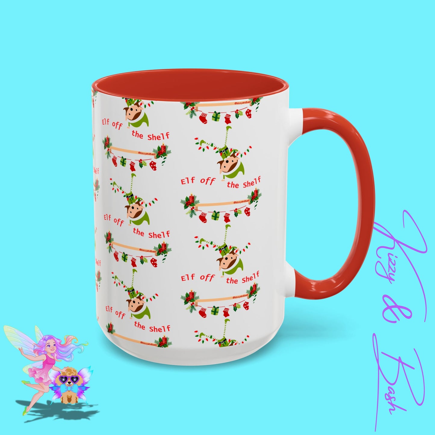Unique Christmas Mug for Elf Lovers One of a Kind Christmas Coffee Mug Hilarious Christmas Coffee Mug Unique Christmas Gift for Friends and Family Cute Christmas Gift for Teachers Elf off the Shelf Accent Coffee Mug - 11, 15oz