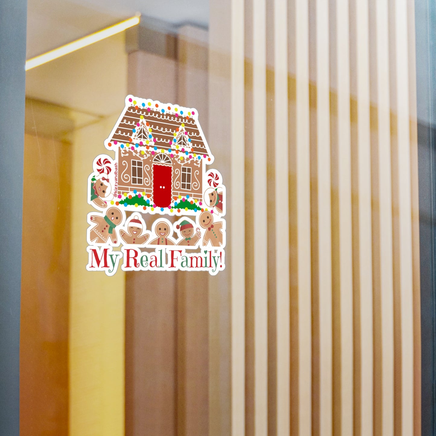 Waterproof Gingerbread Decal Sticker Gingerbread Family Decal Perfect Gift for Christmas Lovers Gingerbread Lovers Gift Idea Waterproof Gingerbread Sticker My Real Family Kiss-Cut Vinyl Decals