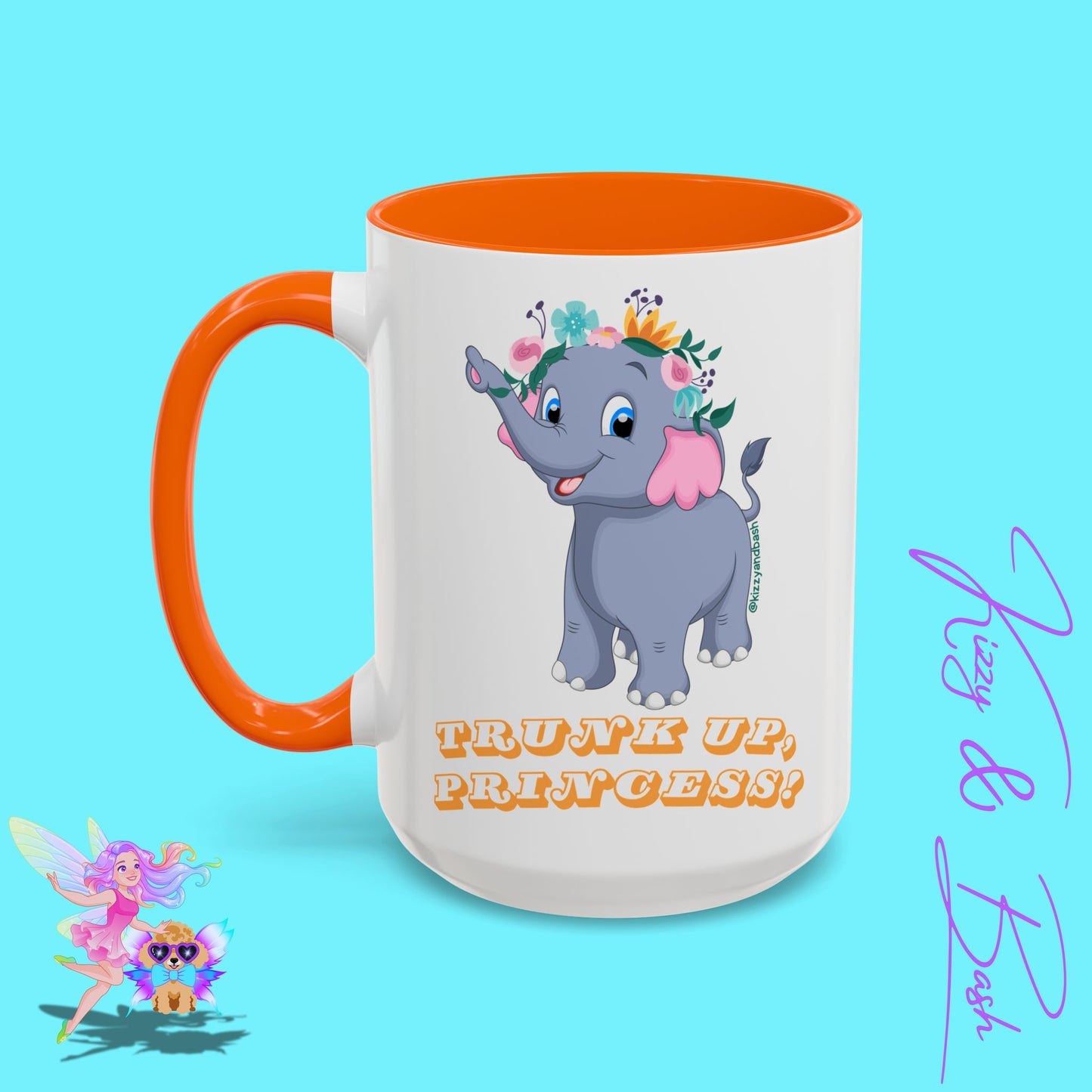 Unique Elephant Mug Pretty Elephant Coffee Mug for Princess Lovers Perfect Gift for Elephant Lovers Self-Affirming Gift Idea Girl Power Mug Royal Elephant Accent Coffee Mug - 11, 15oz