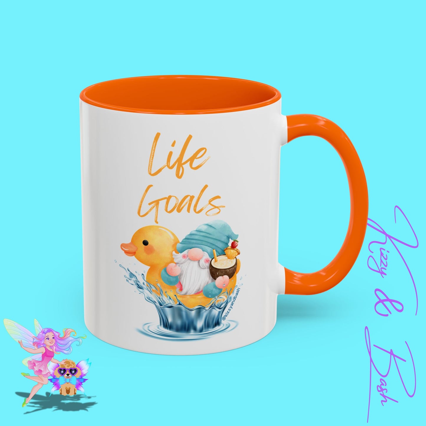 Funny Gnome Mug Funny Rubber Ducky Mug Water Life Mug for Him or Her Unique Gift for Gnome Lovers Funny Gift for Duck Lovers Rubber Ducky Gift Idea Life Goals Accent Coffee Mug - 11, 15oz