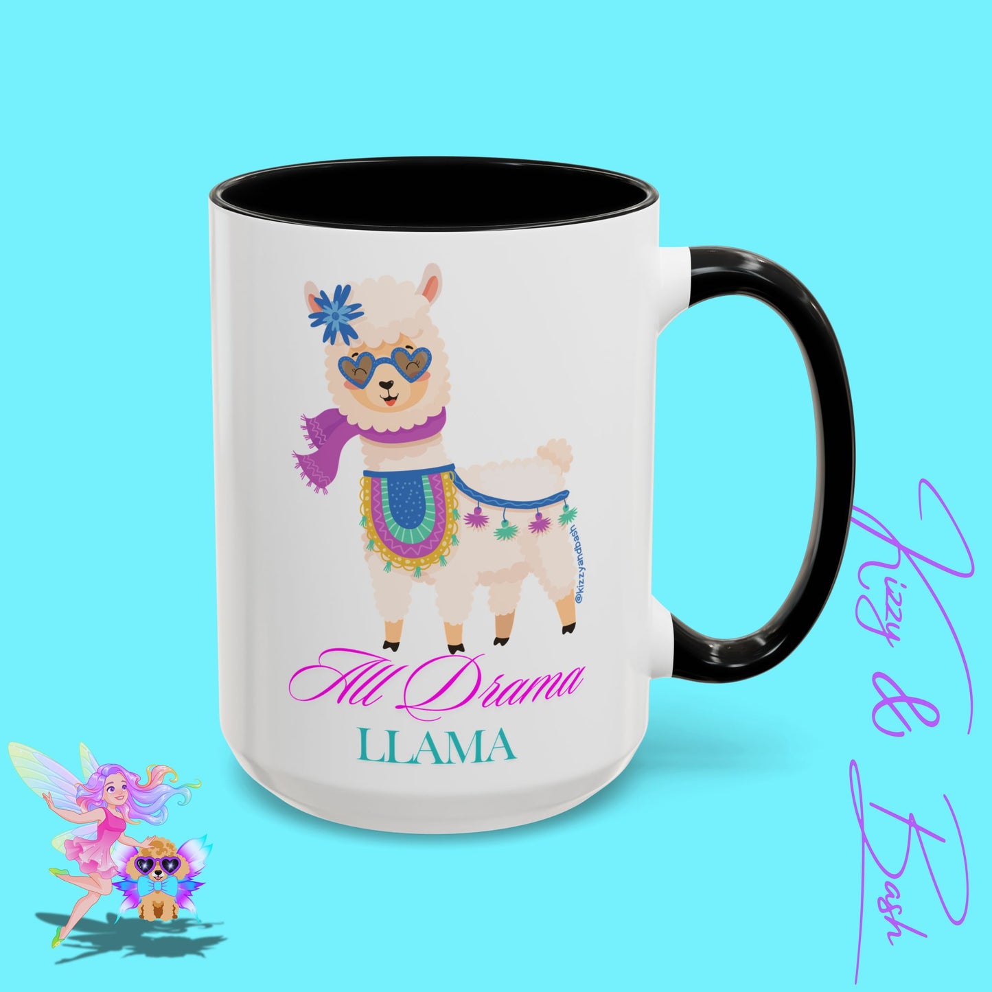 All Drama Llama Mug Perfect Mug for Drama Teachers Drama Queen Gift Idea Unique Animal Mug Colorful Mug for Her - 11, 15oz