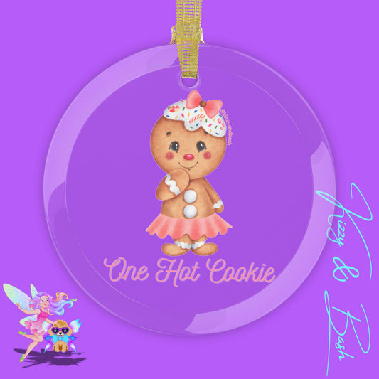 Sweet Gingerbread Girl Cookie Ornament One Hot Christmas Cookie Ornament Perfect Gift for Gingerbread Lovers Unique Gift for Holiday Bakers Gingerbread Girl Glass Ornaments