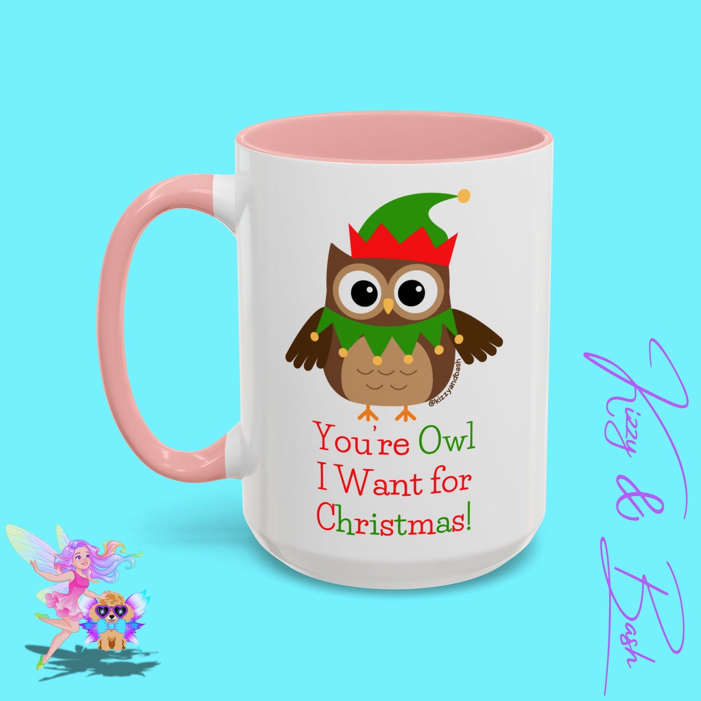 Perfect Christmas Mug for Owl Lovers Coffee Mug Unique Gift for Owl Fans Fun Christmas Mug Cute Christmas Mug for Bird Lovers You're Owl I Want for Christmas You're All I Want for Christmas Accent Coffee Mug - 11, 15oz