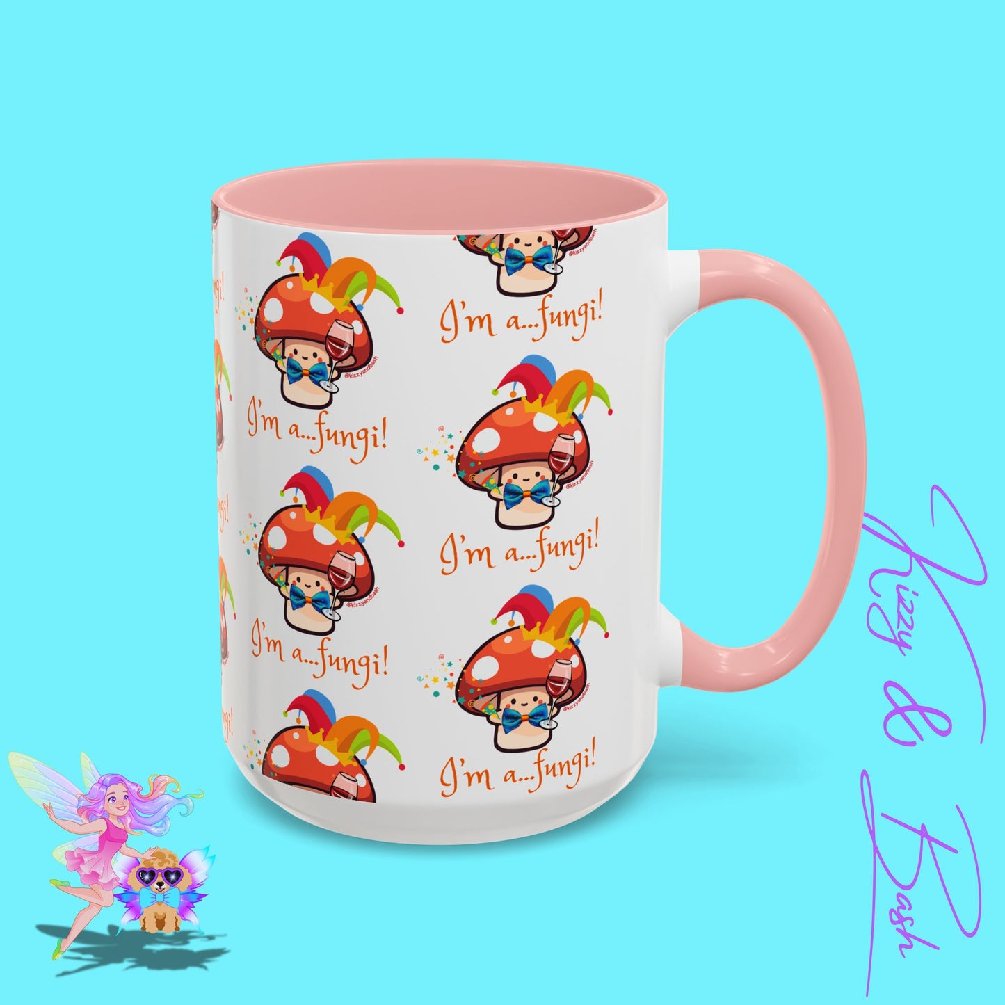 Funny Mushroom Coffee Mug for Him or Her Life of the Party Gift Idea Party Mushroom Mug Wine Lover Mug Fun Mushroom Pun Mug I'm a Fungi Accent Coffee Mug - 11, 15oz