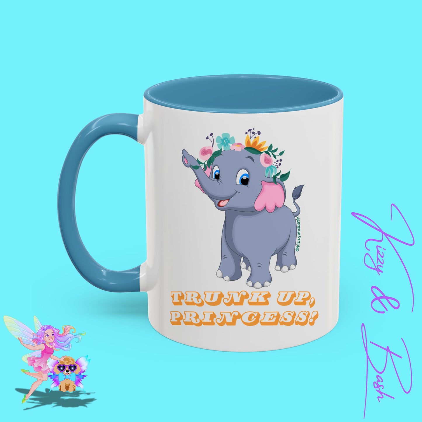 Unique Elephant Mug Pretty Elephant Coffee Mug for Princess Lovers Perfect Gift for Elephant Lovers Self-Affirming Gift Idea Girl Power Mug Royal Elephant Accent Coffee Mug - 11, 15oz