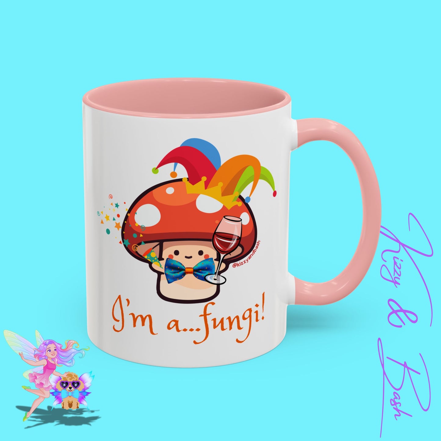 Funny Mushroom Coffee Mug for Him or Her Life of the Party Gift Idea Party Mushroom Mug Wine Lover Mug Fun Mushroom Pun Mug I'm a Fungi Accent Coffee Mug - 11, 15oz