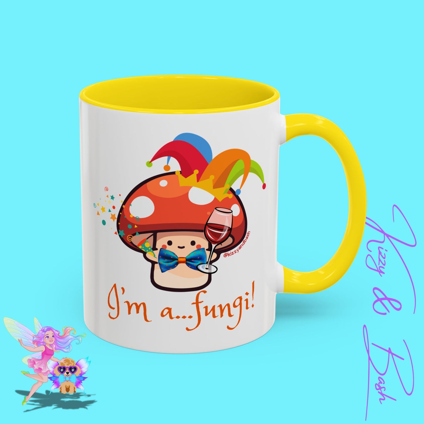 Funny Mushroom Coffee Mug for Him or Her Life of the Party Gift Idea Party Mushroom Mug Wine Lover Mug Fun Mushroom Pun Mug I'm a Fungi Accent Coffee Mug - 11, 15oz