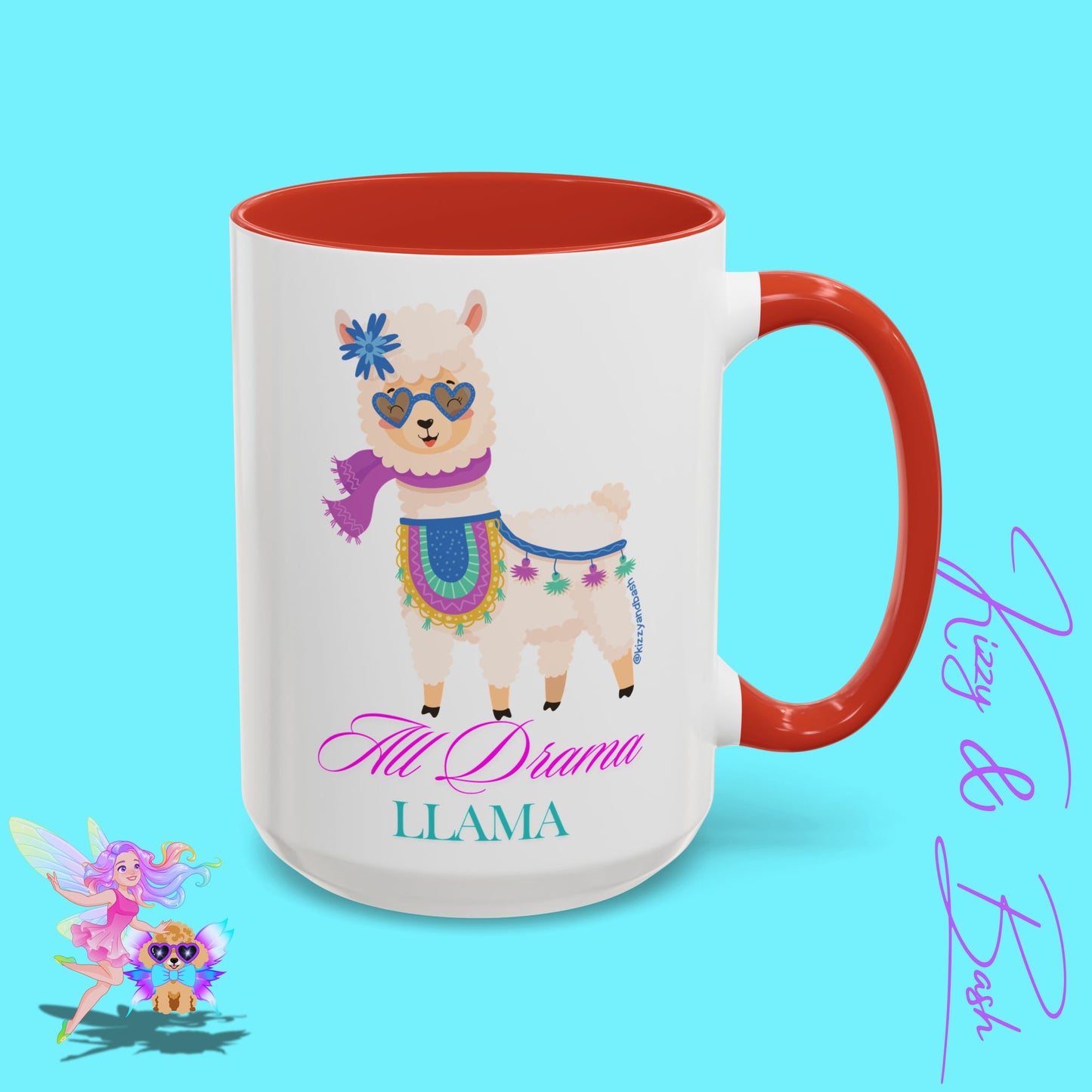 All Drama Llama Mug Perfect Mug for Drama Teachers Drama Queen Gift Idea Unique Animal Mug Colorful Mug for Her - 11, 15oz