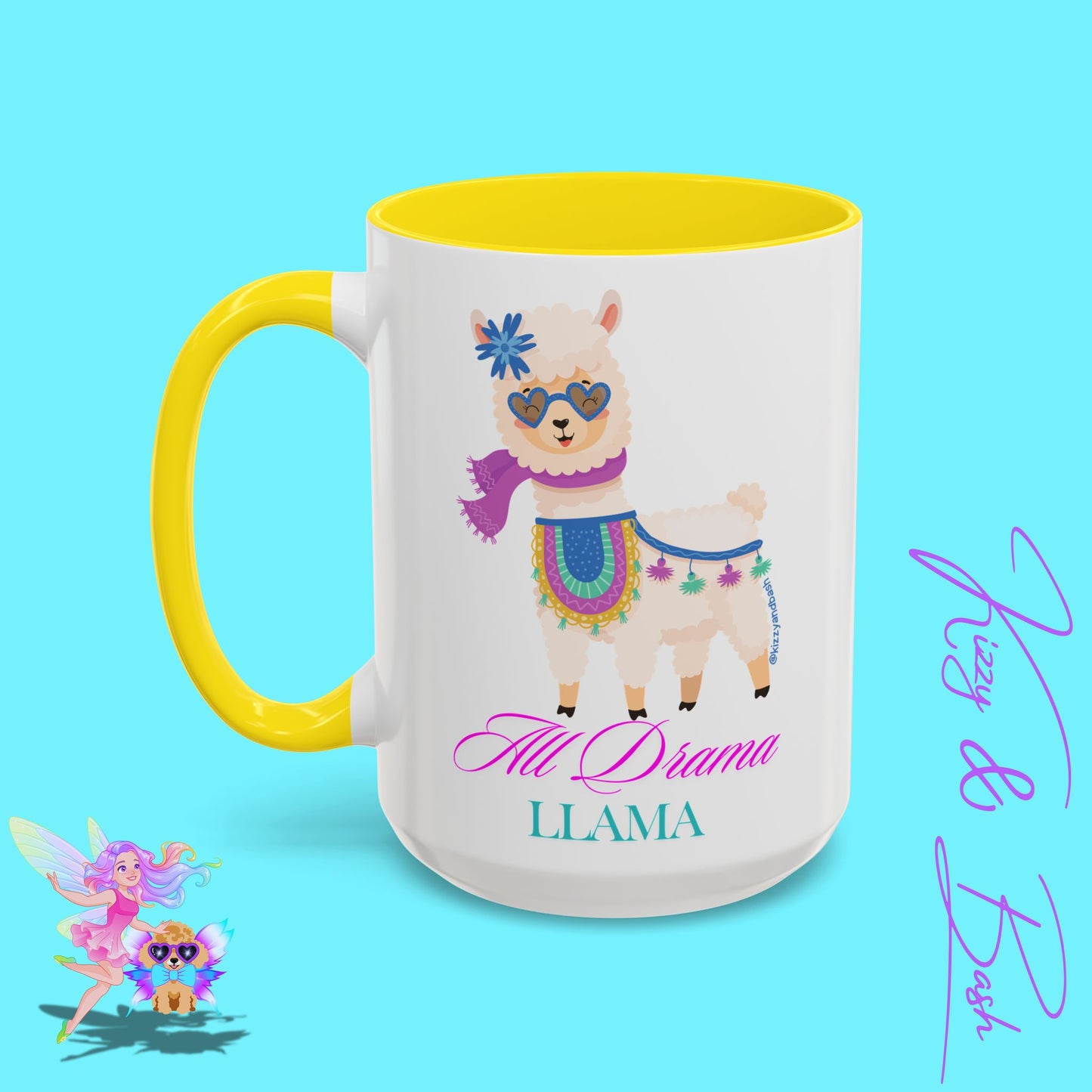 All Drama Llama Mug Perfect Mug for Drama Teachers Drama Queen Gift Idea Unique Animal Mug Colorful Mug for Her - 11, 15oz