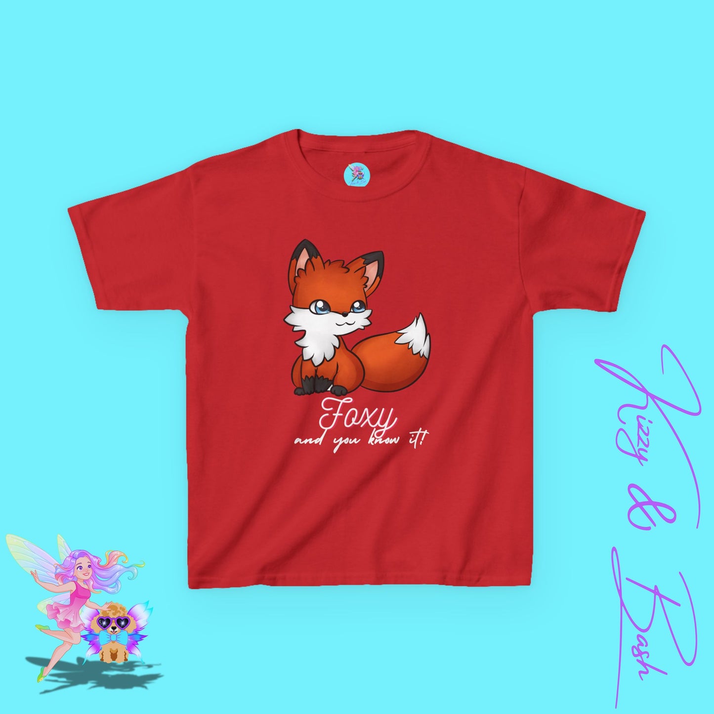 Foxy and You Know It Shirt Animal Pun Shirt for Kids Sassy Fox T-Shirt Cute Woodland Animal Gift for Animal Lovers Shirt Cute Empowerment Shirt for Her Funny Animal Shirt for Kids Heavy Cotton™ Tee