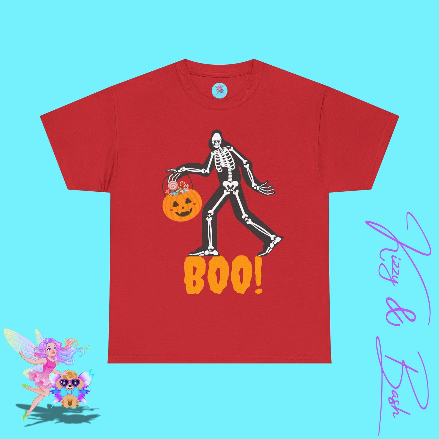 Halloween Bigfoot Trick-or-Treat Shirt for Adults Funny Cryptid T-Shirt Halloween Sasquatch Gift Idea Cryptidcore Tee for Him or Her Paranormal Enthusiast T-Shirt Bigfoot Skeleton Shirt Unique Cryptid Shirt Unisex Heavy Cotton Tee