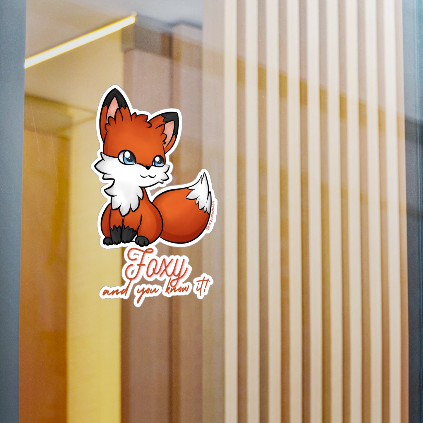 Waterproof Red Fox Decal Sticker Unique Animal Decal Funny Animal Gift for Her Perfect Gift for Fox Lovers Funny Sticker for Animal Lovers Foxy and You Know It Kiss-Cut Vinyl Decals