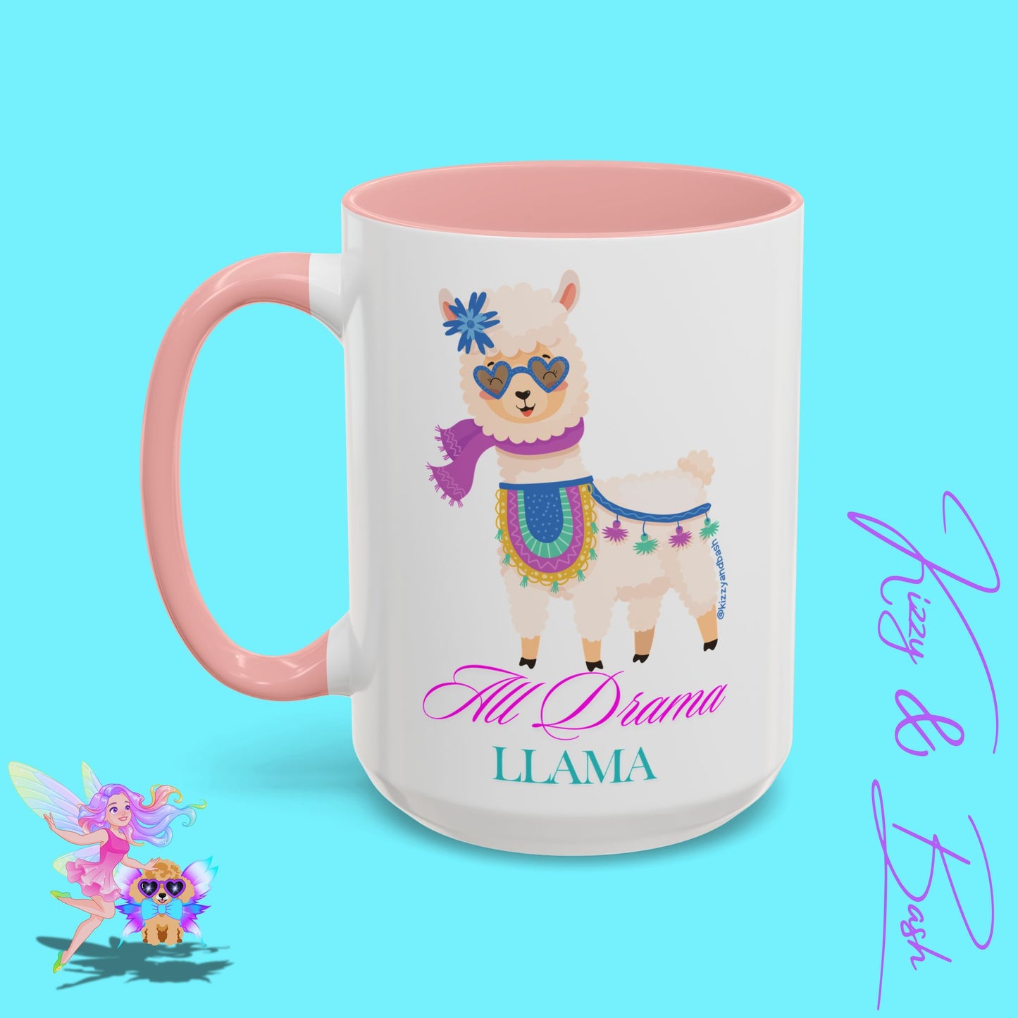 All Drama Llama Mug Perfect Mug for Drama Teachers Drama Queen Gift Idea Unique Animal Mug Colorful Mug for Her - 11, 15oz