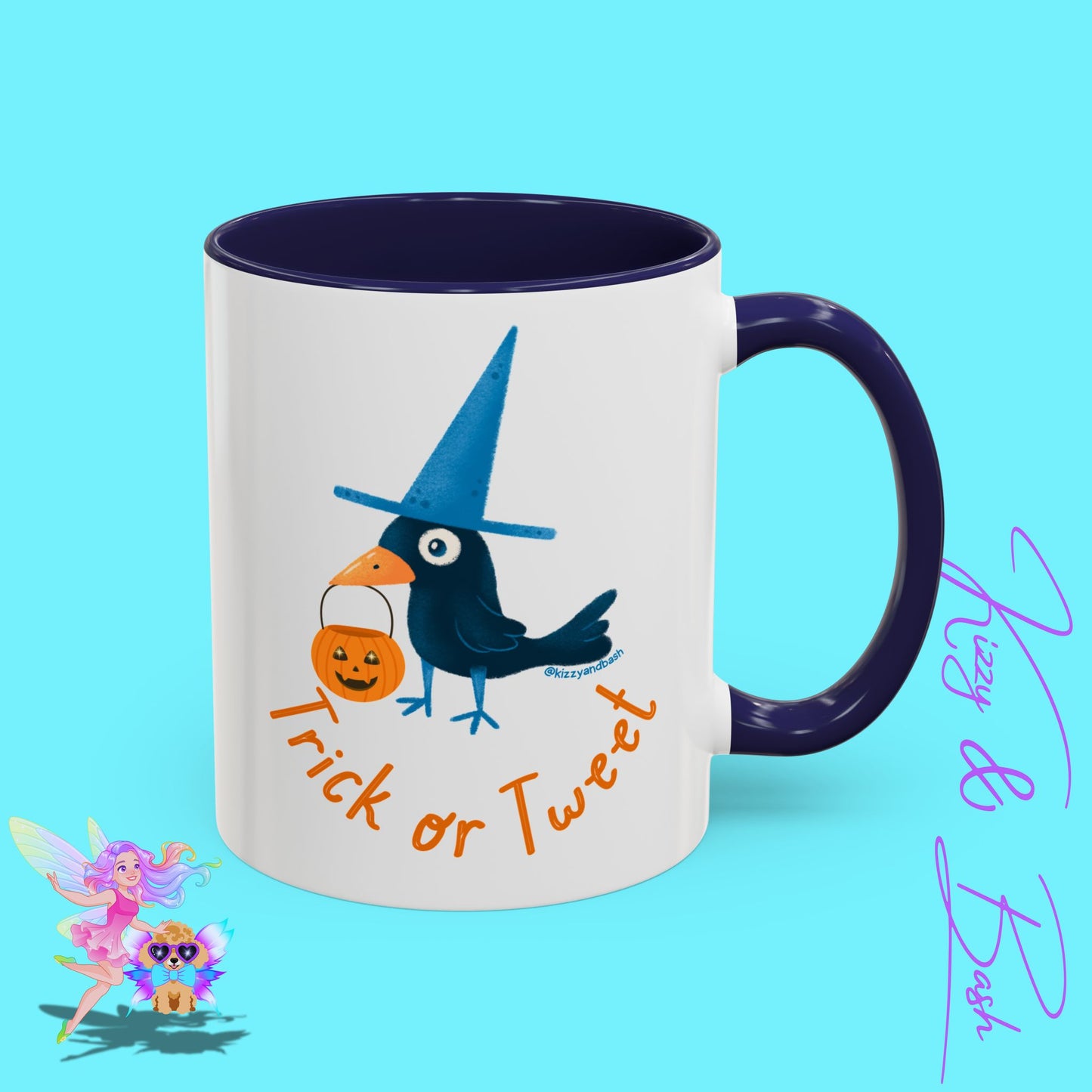 Funny Halloween Mug Punny Halloween Coffee Mug Black Bird Trick-or-Tweet Pun Perfect Gift for Bird Lovers Cute Halloween Gift for Teachers Ultimate Raven Lovers Mug Trick-or-Treat Accent Coffee Mug - 11, 15oz