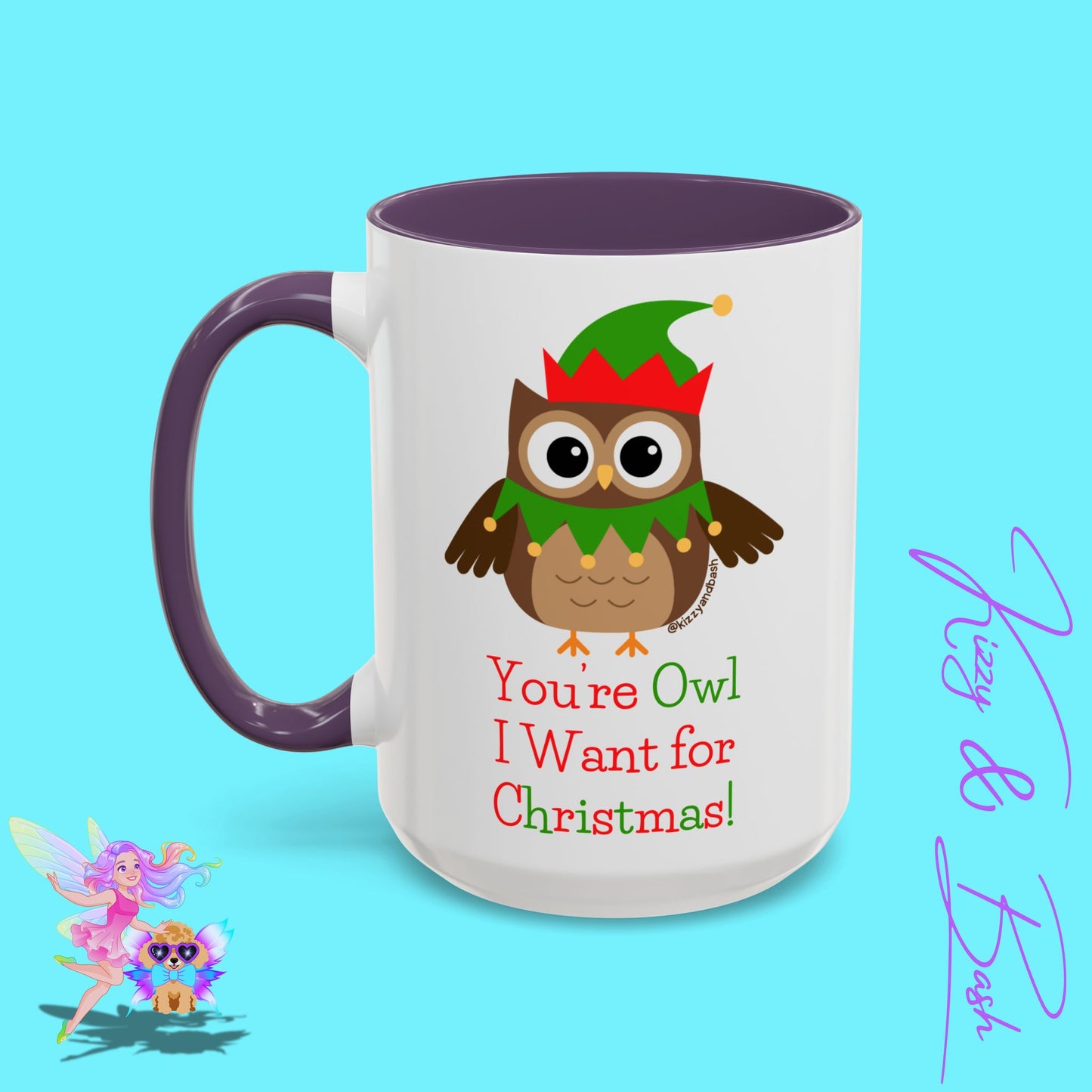 Perfect Christmas Mug for Owl Lovers Coffee Mug Unique Gift for Owl Fans Fun Christmas Mug Cute Christmas Mug for Bird Lovers You're Owl I Want for Christmas You're All I Want for Christmas Accent Coffee Mug - 11, 15oz