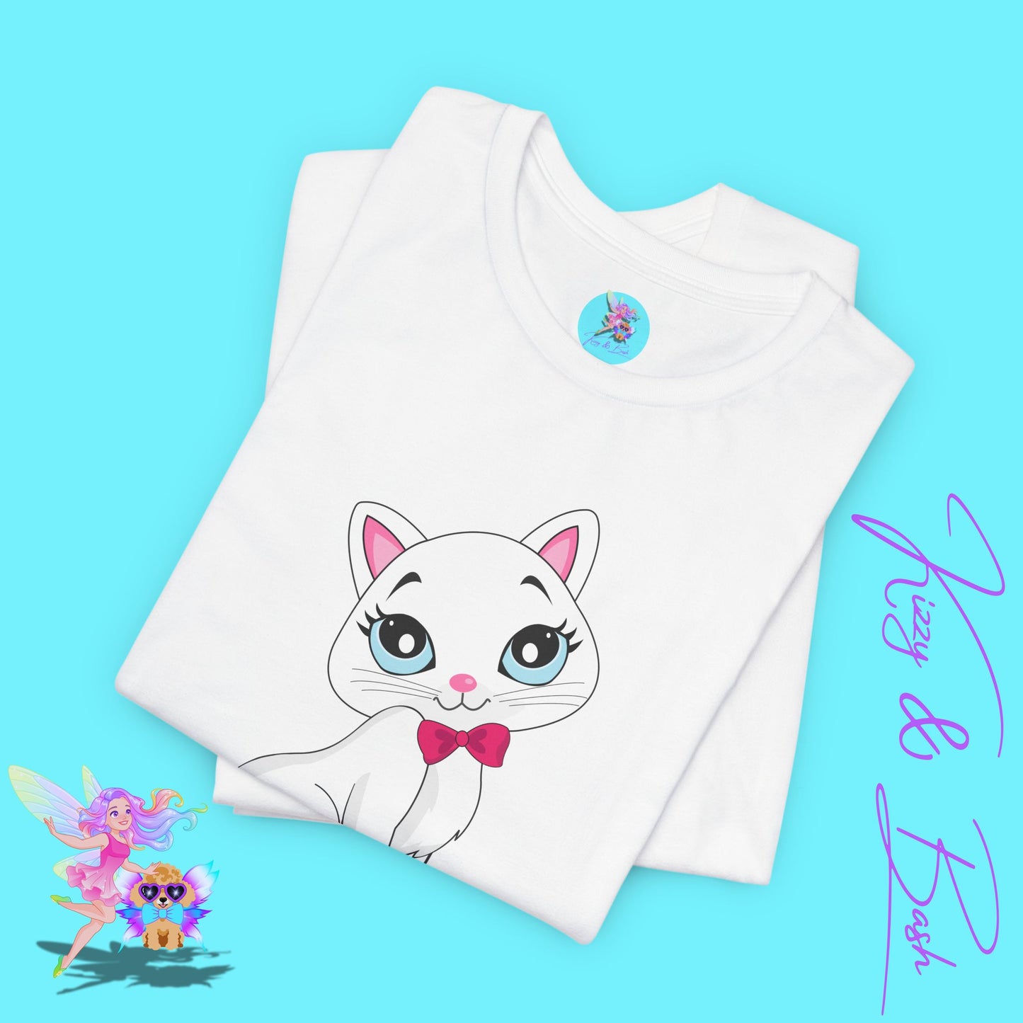 Who Loves Kitty? Playful Cat T-Shirt Cute Cat Lover Shirt Adorable Cat Graphic Tee Funny Gift for Cat Lovers Cat Mom Gift Funny Cat Shirt Adult Unisex Jersey Short Sleeve Tee