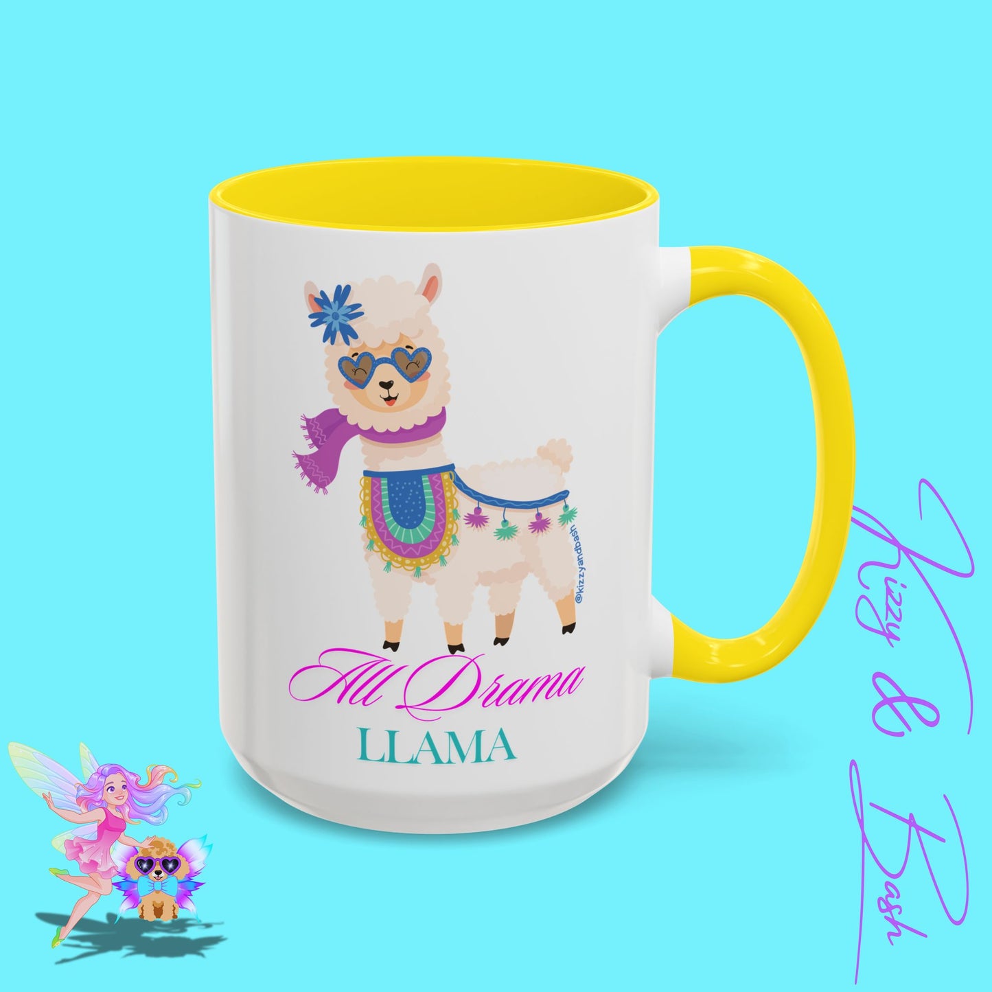 All Drama Llama Mug Perfect Mug for Drama Teachers Drama Queen Gift Idea Unique Animal Mug Colorful Mug for Her - 11, 15oz