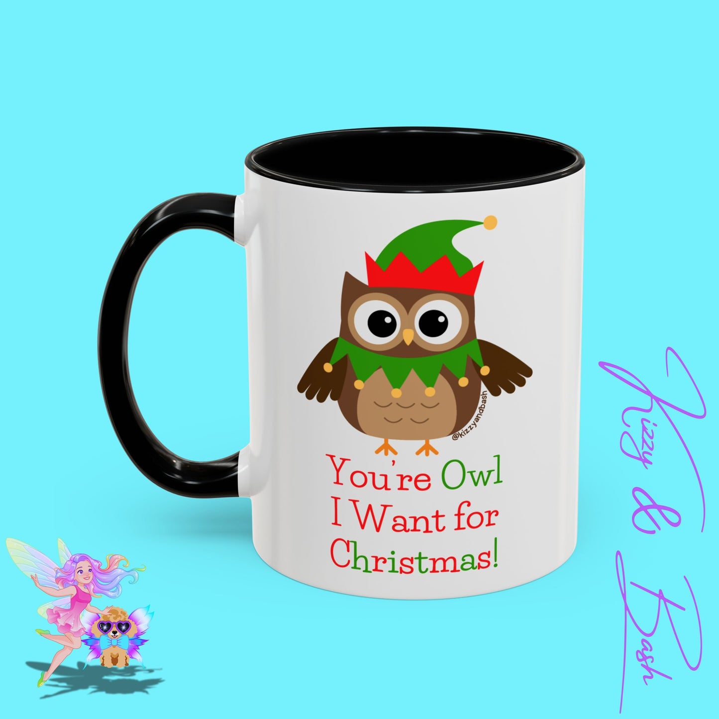 Perfect Christmas Mug for Owl Lovers Coffee Mug Unique Gift for Owl Fans Fun Christmas Mug Cute Christmas Mug for Bird Lovers You're Owl I Want for Christmas You're All I Want for Christmas Accent Coffee Mug - 11, 15oz