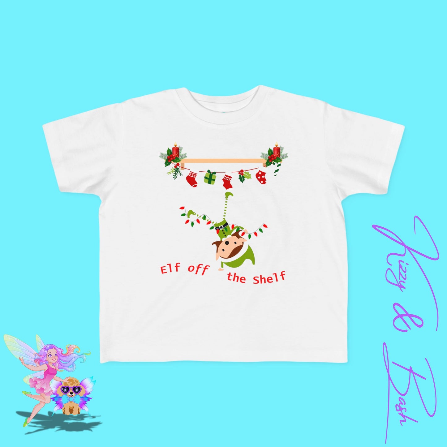 Christmas Elf Off the Shelf Shirt for Toddlers Perfect Elf Lover Gift Funny Holiday Graphic Tee Gift for Christmas Elf Fans Hilarious Holiday T-Shirt Funny Christmas Gift for Toddler's Fine Jersey Tee