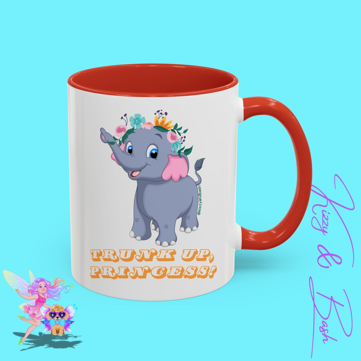 Unique Elephant Mug Pretty Elephant Coffee Mug for Princess Lovers Perfect Gift for Elephant Lovers Self-Affirming Gift Idea Girl Power Mug Royal Elephant Accent Coffee Mug - 11, 15oz