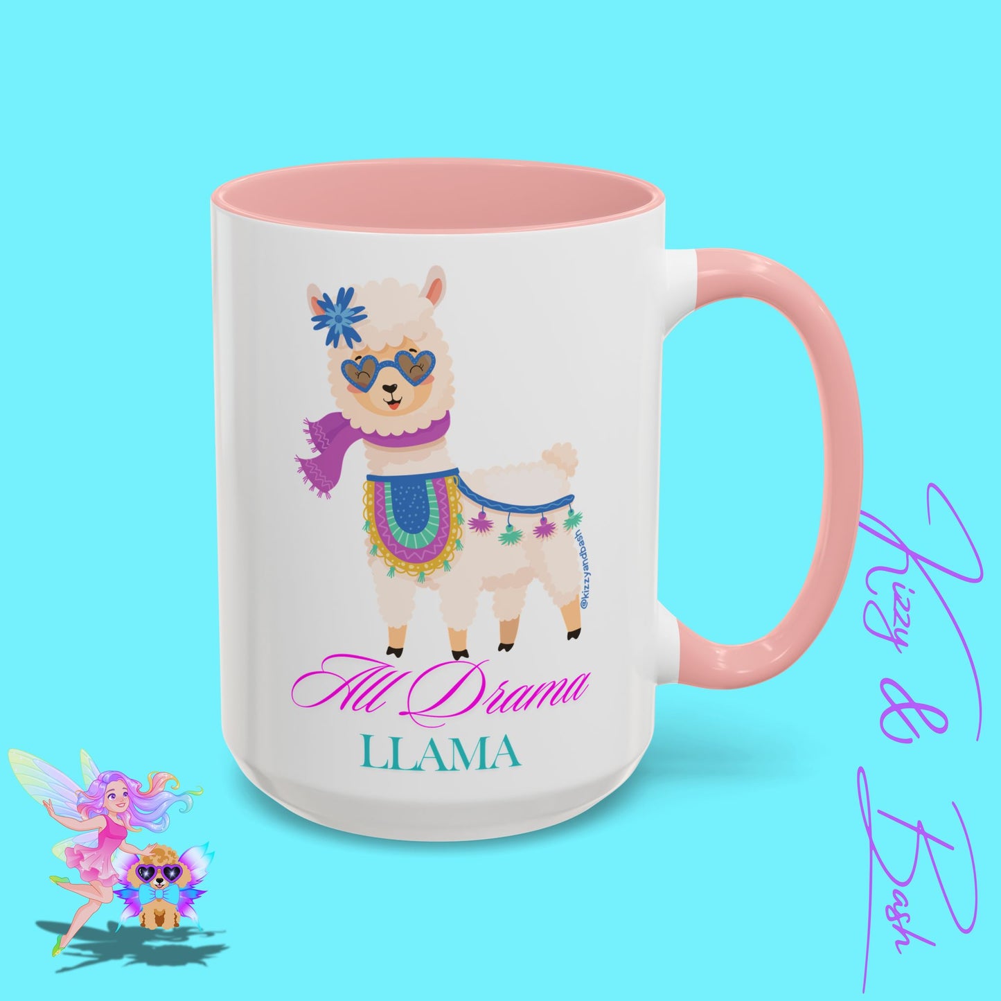 All Drama Llama Mug Perfect Mug for Drama Teachers Drama Queen Gift Idea Unique Animal Mug Colorful Mug for Her - 11, 15oz