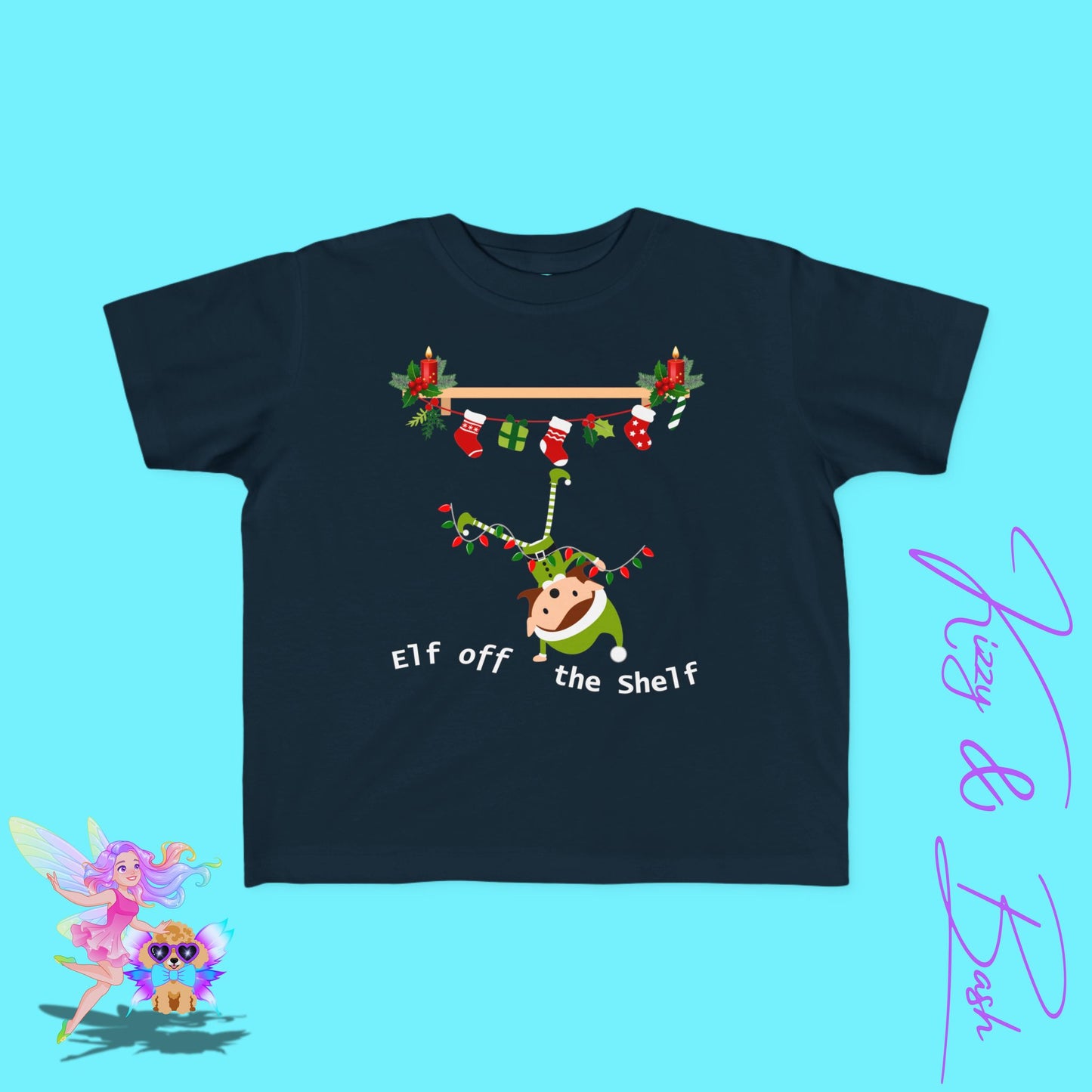 Christmas Elf Off the Shelf Shirt for Toddlers Perfect Elf Lover Gift Funny Holiday Graphic Tee Gift for Christmas Elf Fans Hilarious Holiday T-Shirt Funny Christmas Gift for Toddler's Fine Jersey Tee