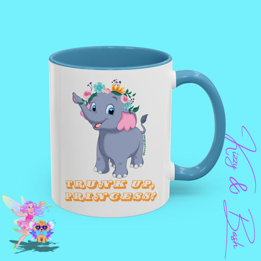 Unique Elephant Mug Pretty Elephant Coffee Mug for Princess Lovers Perfect Gift for Elephant Lovers Self-Affirming Gift Idea Girl Power Mug Royal Elephant Accent Coffee Mug - 11, 15oz