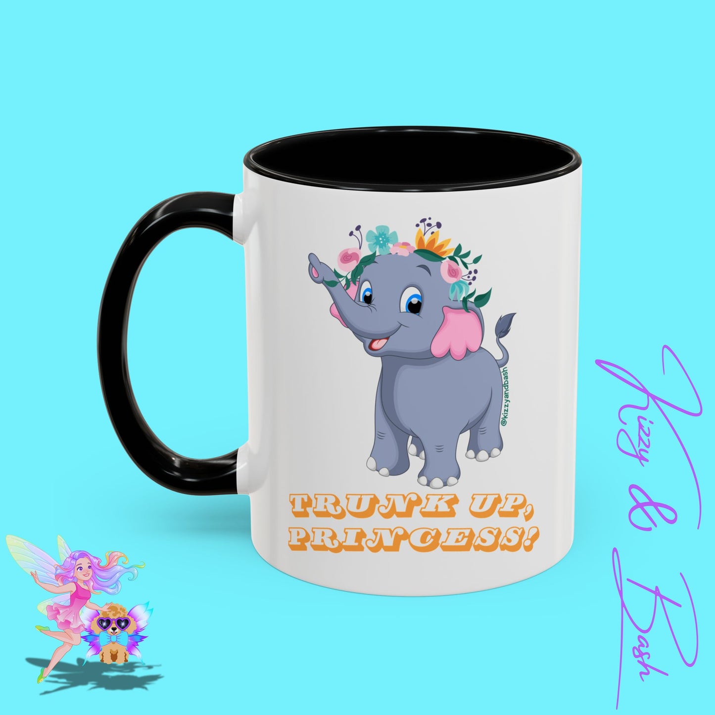 Unique Elephant Mug Pretty Elephant Coffee Mug for Princess Lovers Perfect Gift for Elephant Lovers Self-Affirming Gift Idea Girl Power Mug Royal Elephant Accent Coffee Mug - 11, 15oz