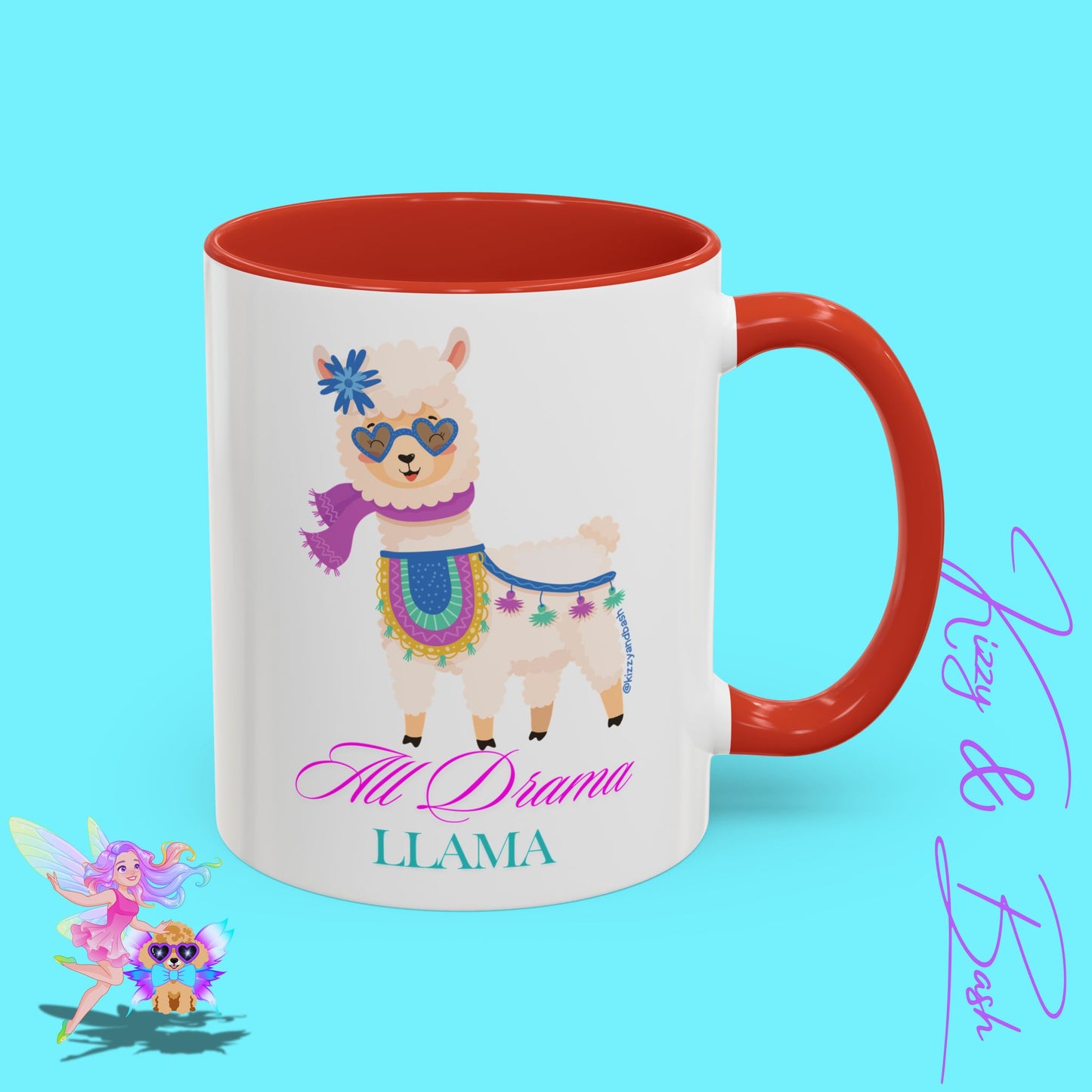 All Drama Llama Mug Perfect Mug for Drama Teachers Drama Queen Gift Idea Unique Animal Mug Colorful Mug for Her - 11, 15oz