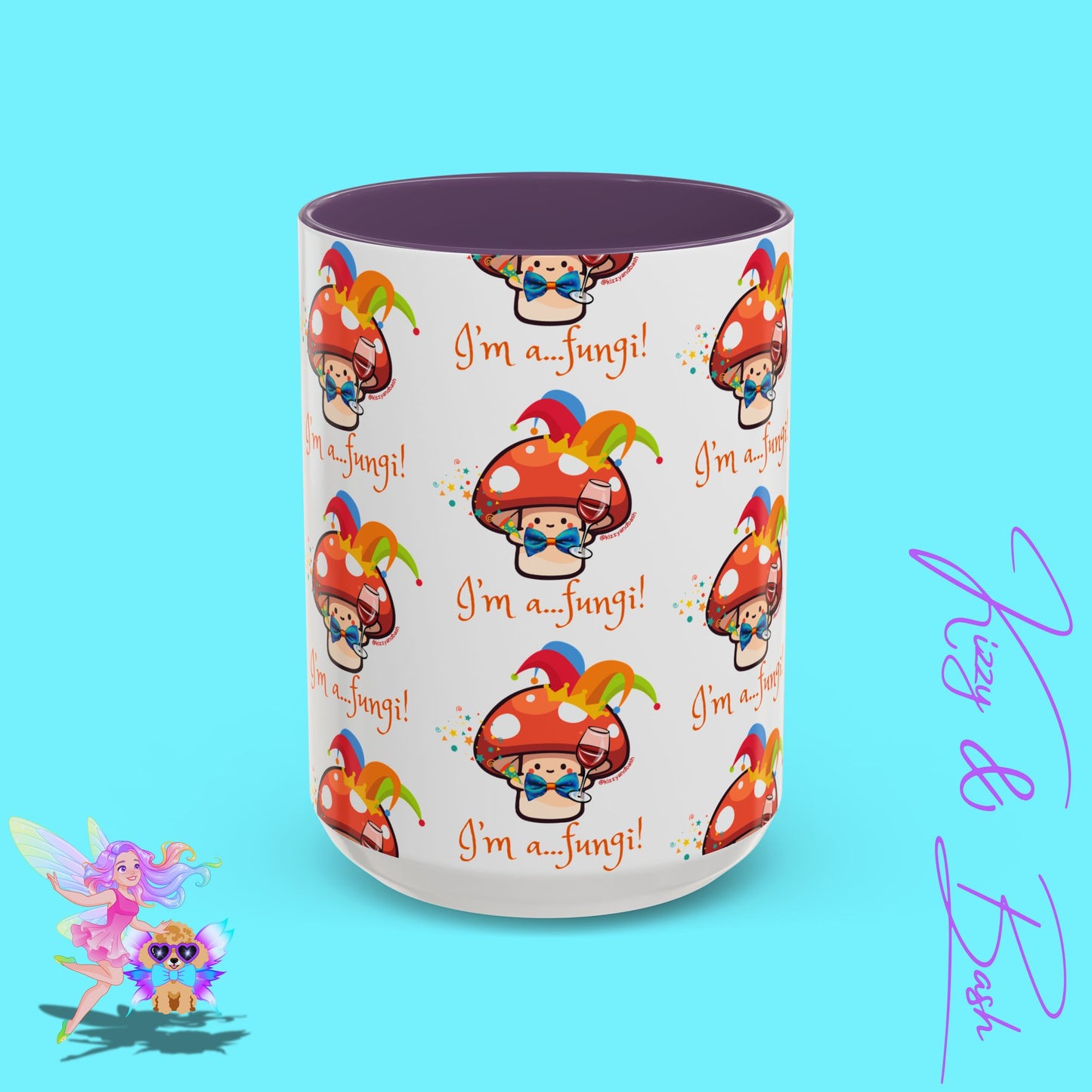 Funny Mushroom Coffee Mug for Him or Her Life of the Party Gift Idea Party Mushroom Mug Wine Lover Mug Fun Mushroom Pun Mug I'm a Fungi Accent Coffee Mug - 11, 15oz