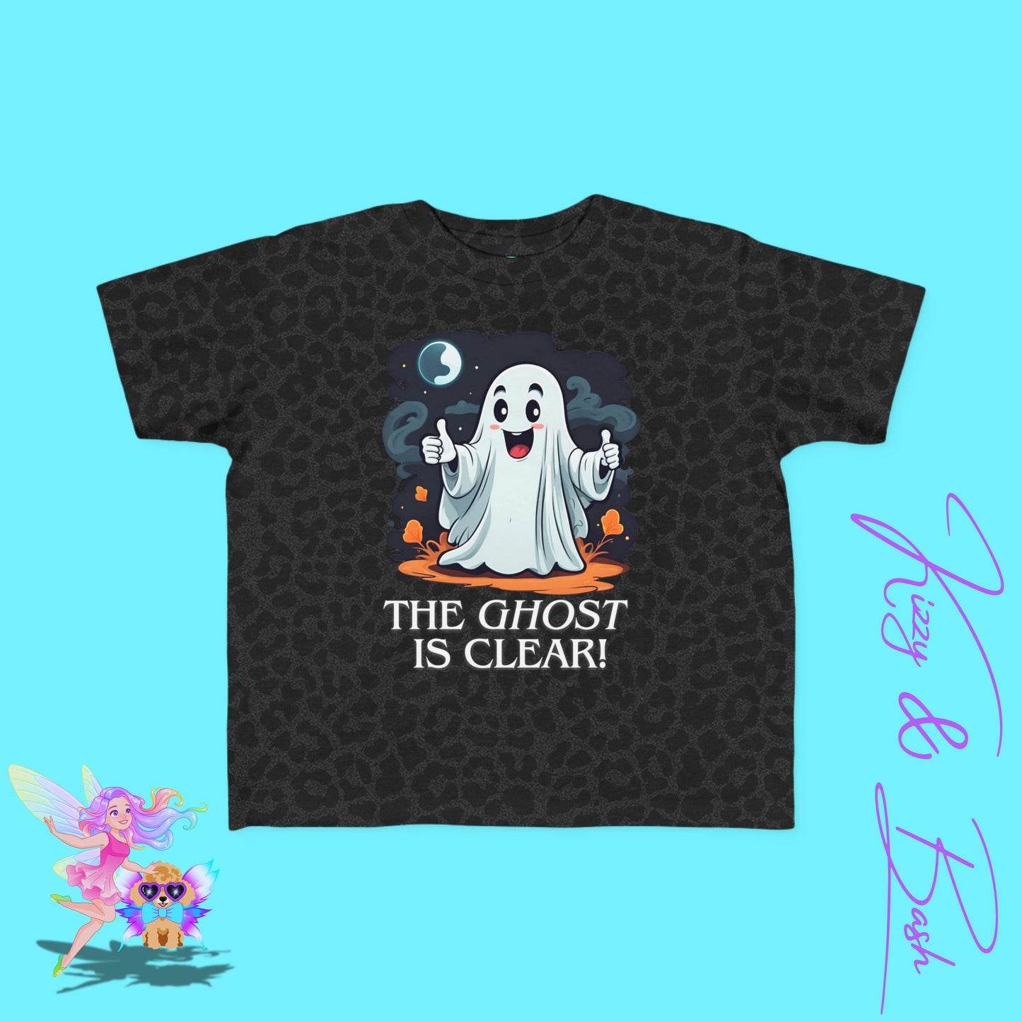 The Ghost is Clear Halloween Pun Shirt for Toddlers Gift for Halloween Lovers of Paranormal Apparel Punny Halloween Shirt for Friends and Family Funny Halloween Ghost Tee for Toddler's Fine Jersey Tee
