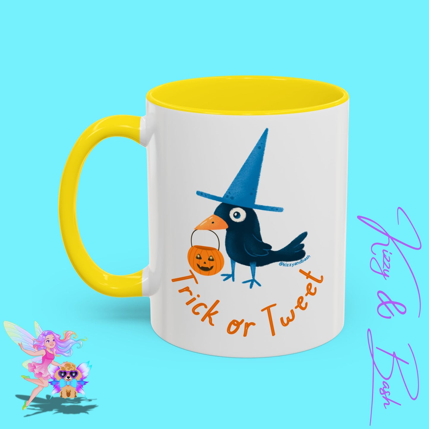 Funny Halloween Mug Punny Halloween Coffee Mug Black Bird Trick-or-Tweet Pun Perfect Gift for Bird Lovers Cute Halloween Gift for Teachers Ultimate Raven Lovers Mug Trick-or-Treat Accent Coffee Mug - 11, 15oz
