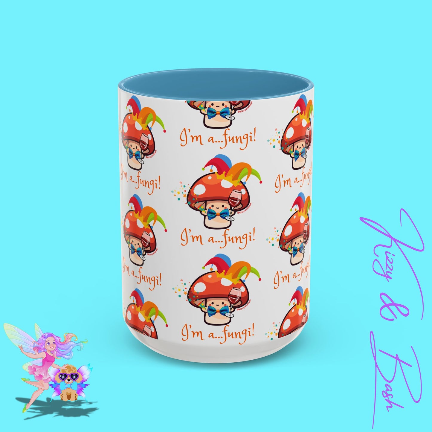 Funny Mushroom Coffee Mug for Him or Her Life of the Party Gift Idea Party Mushroom Mug Wine Lover Mug Fun Mushroom Pun Mug I'm a Fungi Accent Coffee Mug - 11, 15oz