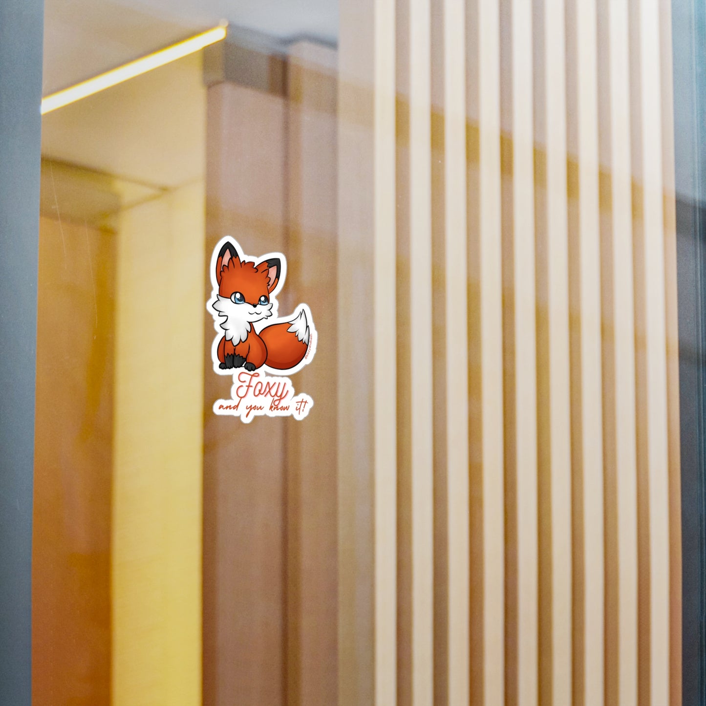 Waterproof Red Fox Decal Sticker Unique Animal Decal Funny Animal Gift for Her Perfect Gift for Fox Lovers Funny Sticker for Animal Lovers Foxy and You Know It Kiss-Cut Vinyl Decals